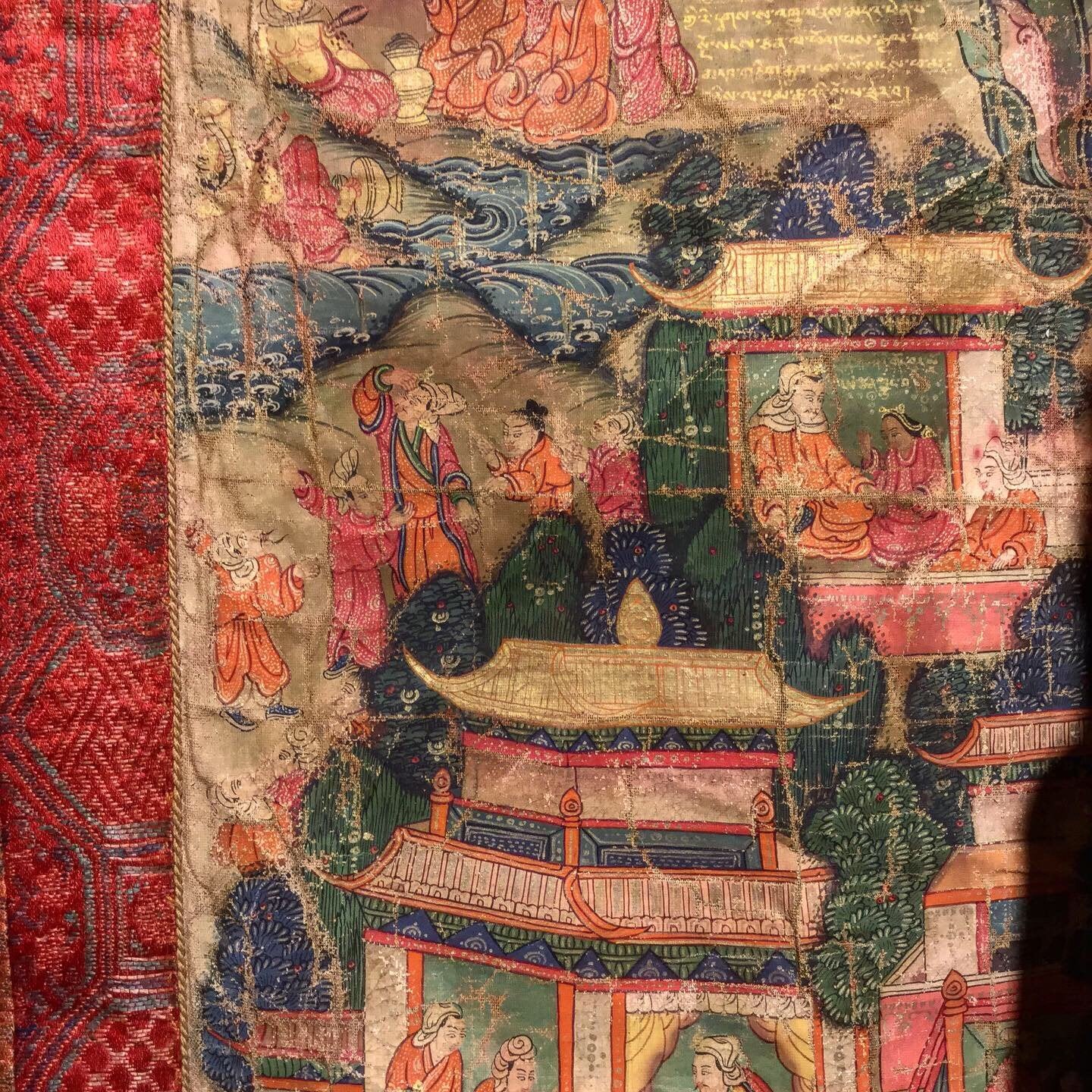 Thangka  - Tibetan Buddhist Painting on Cloth - 19thC - Image 7