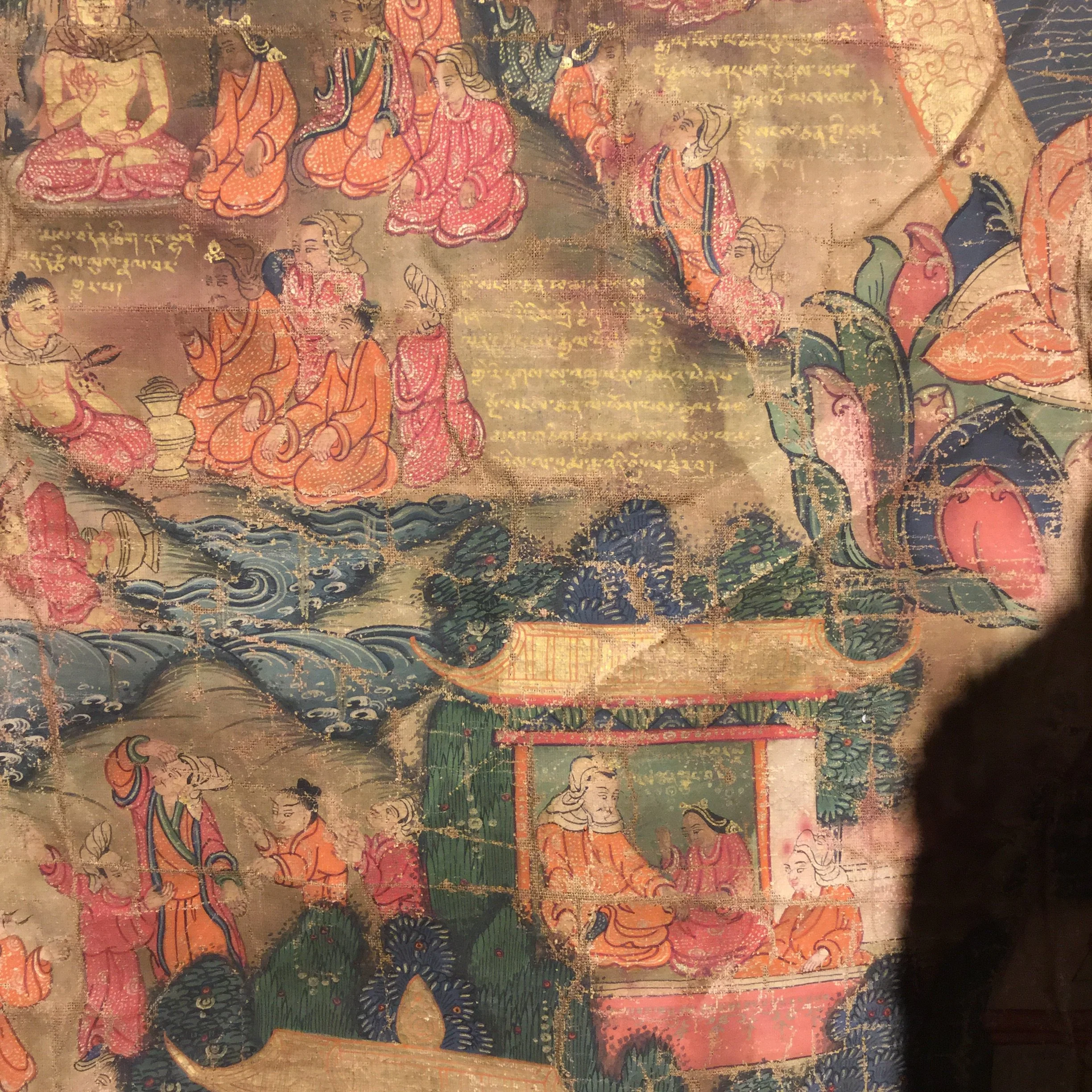 Thangka  - Tibetan Buddhist Painting on Cloth - 19thC - Image 8