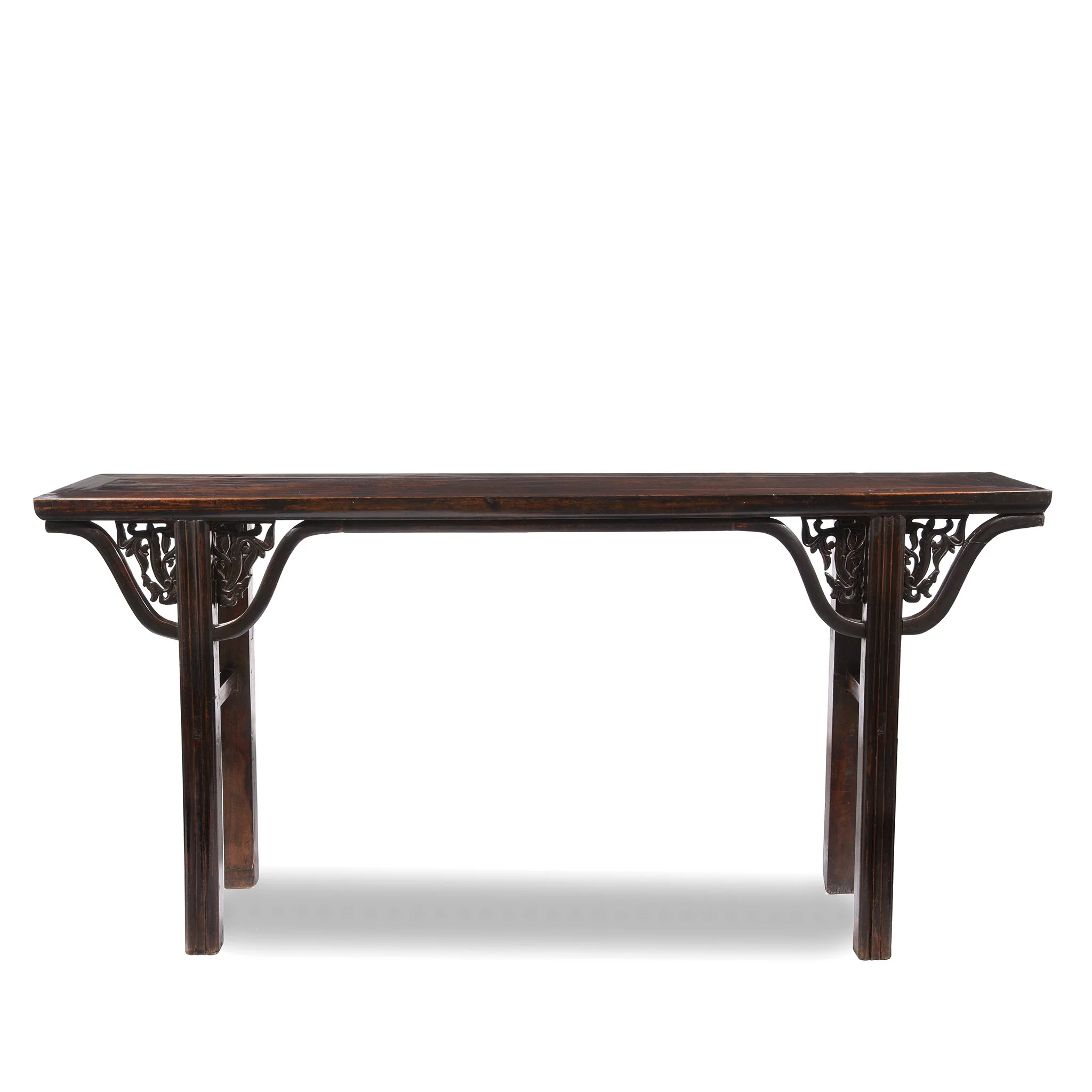 Dark Lacquer Walnut Altar Table - 19thC