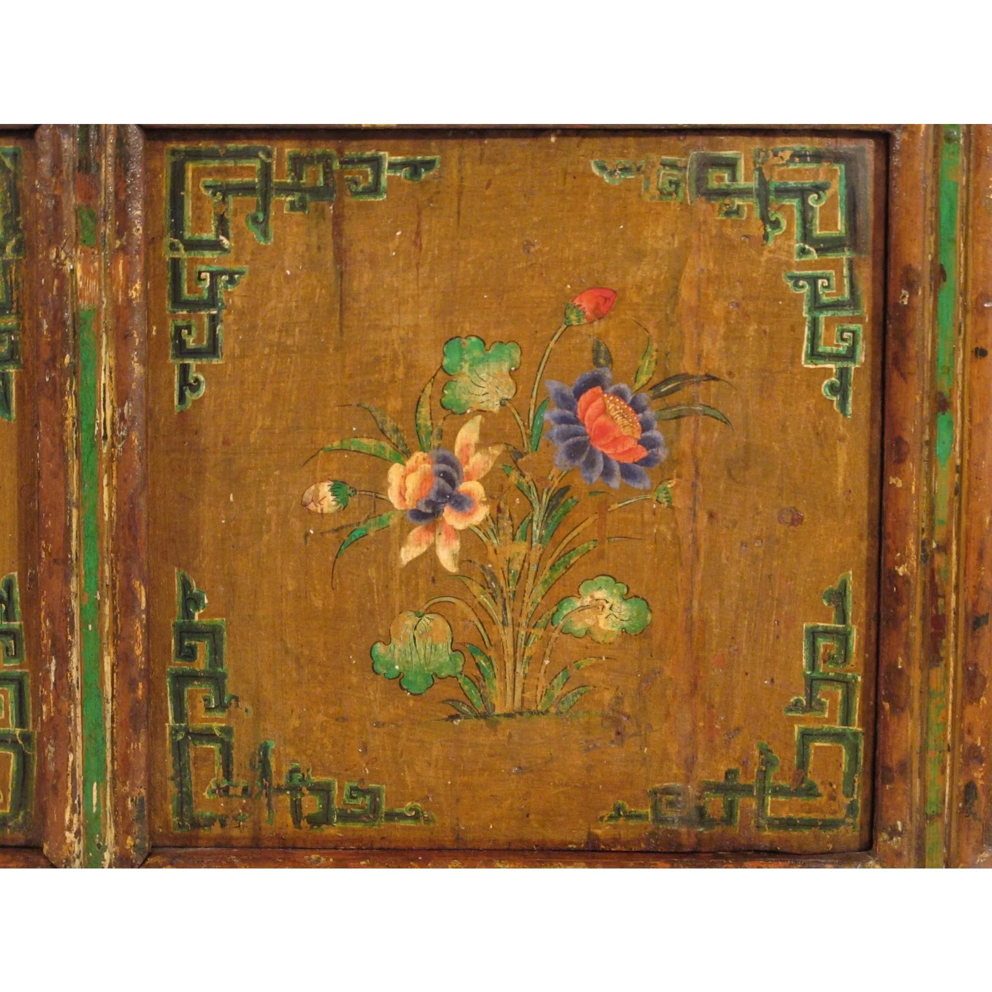 Tibetan Altar Cabinet With Original Painting - 19thC - Image 2