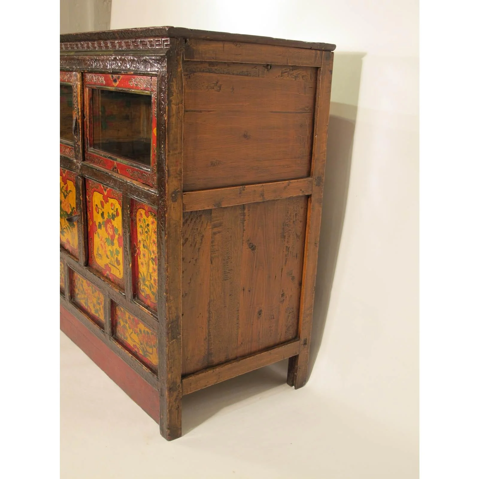 Early 20thC Tibetan Altar Cabinet With Original Painting - Image 4