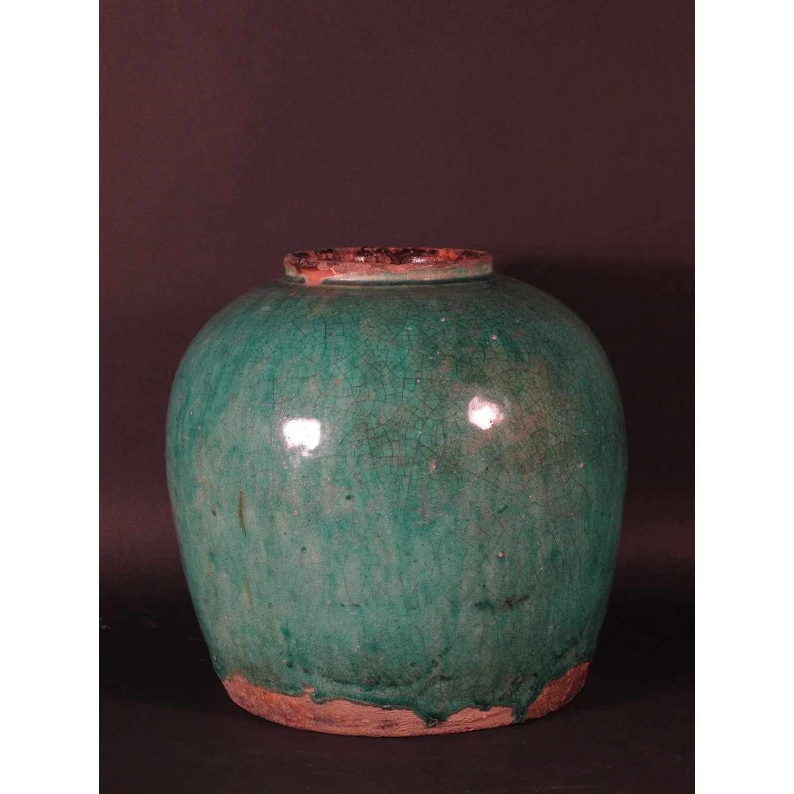 Green Glazed Rice Jar  80 - 100 Yrs Old - Image 2