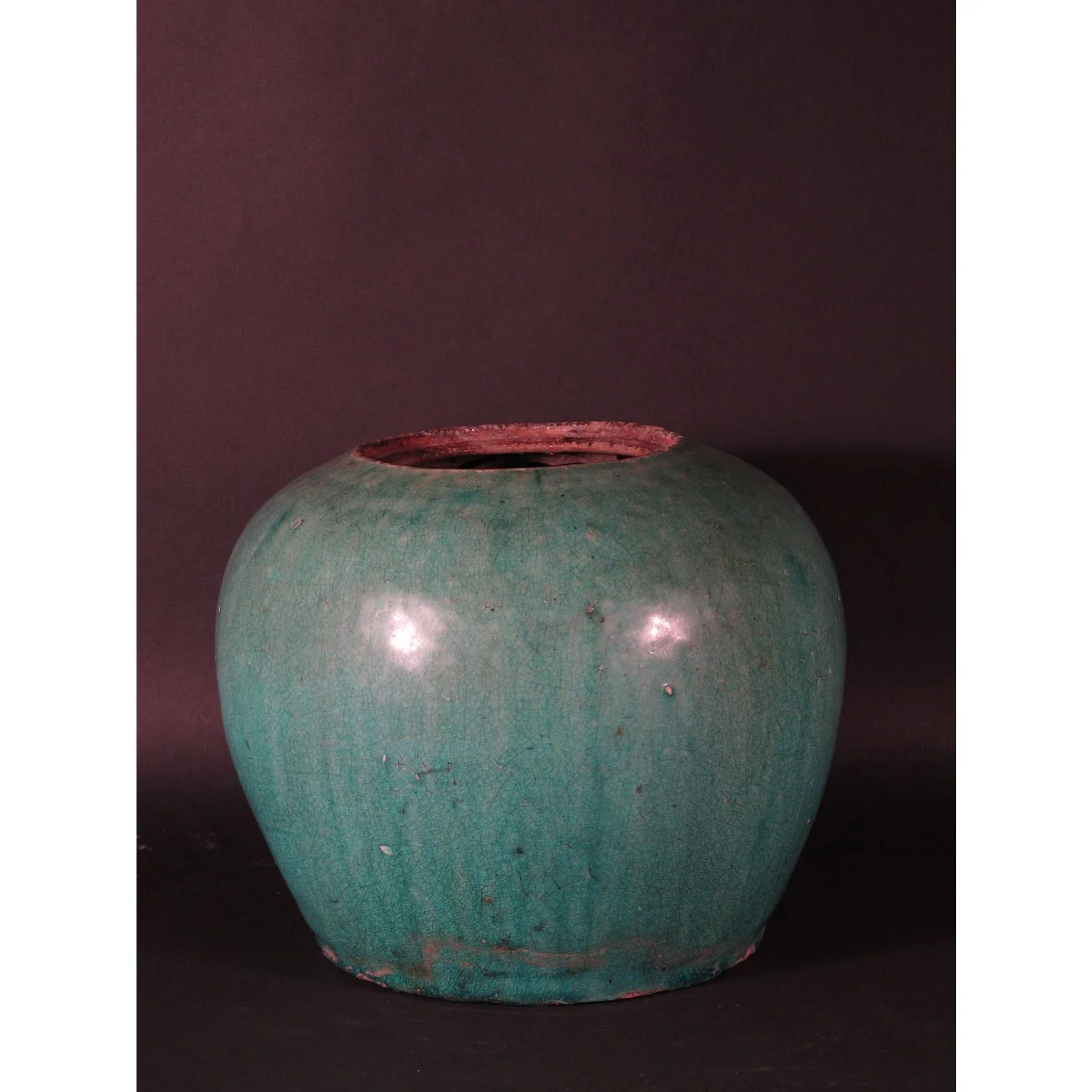 Green Glazed Rice Jar  80 - 100 Yrs Old - Image 3