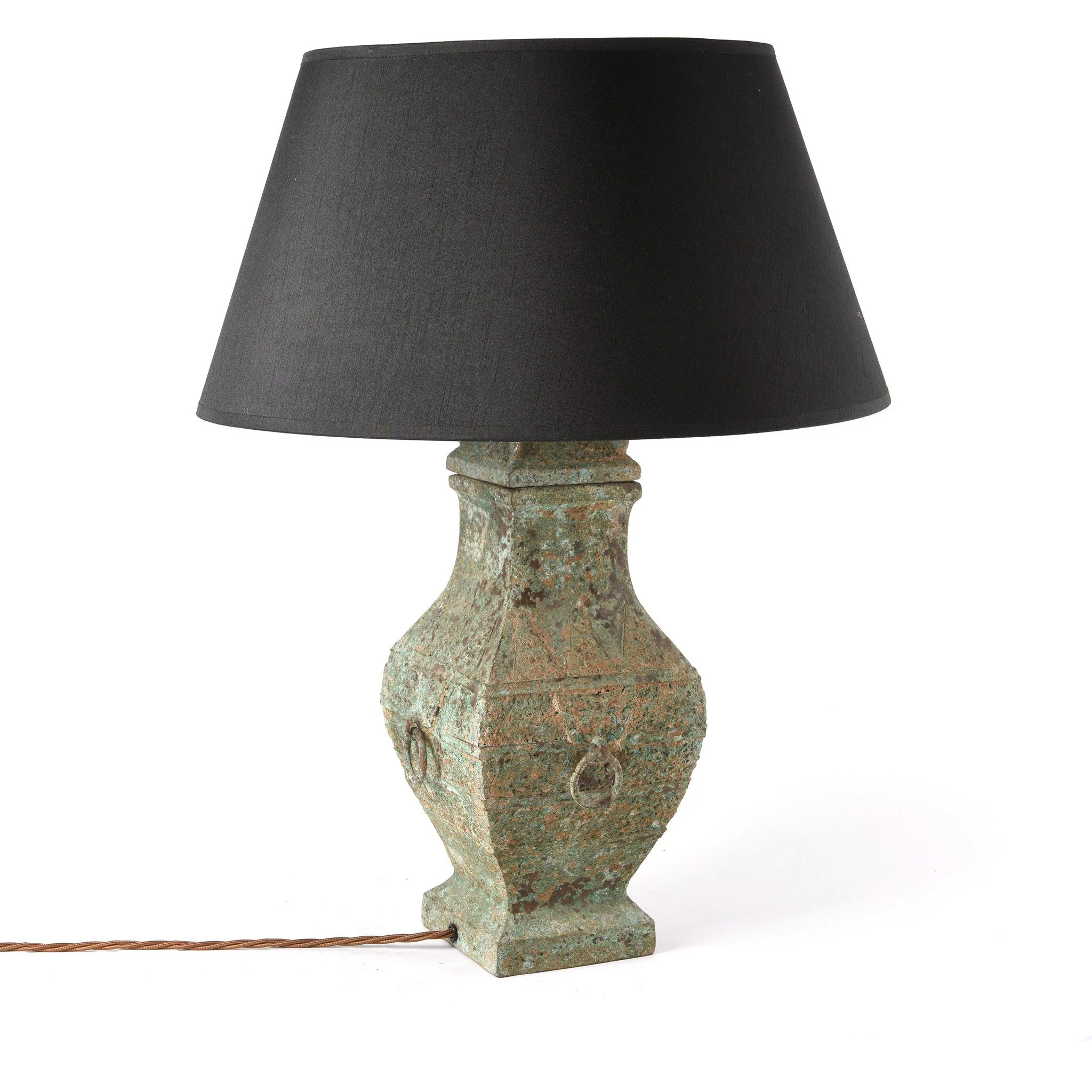 Verdigris Bronze Wine Jar Table Lamp - Zhou Dynasty Style - Image 7