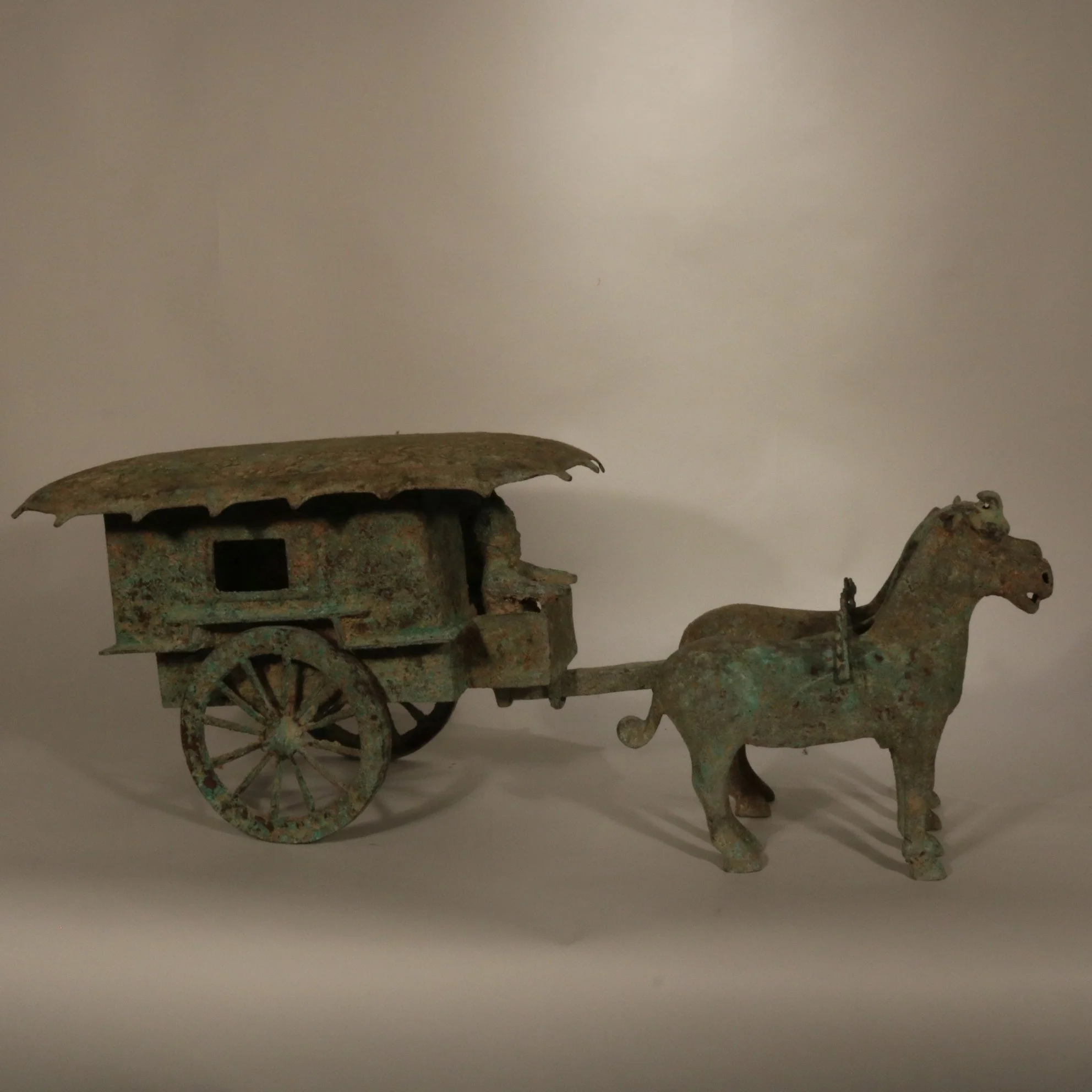 Chinese Bronze Cart with Horses - Image 3