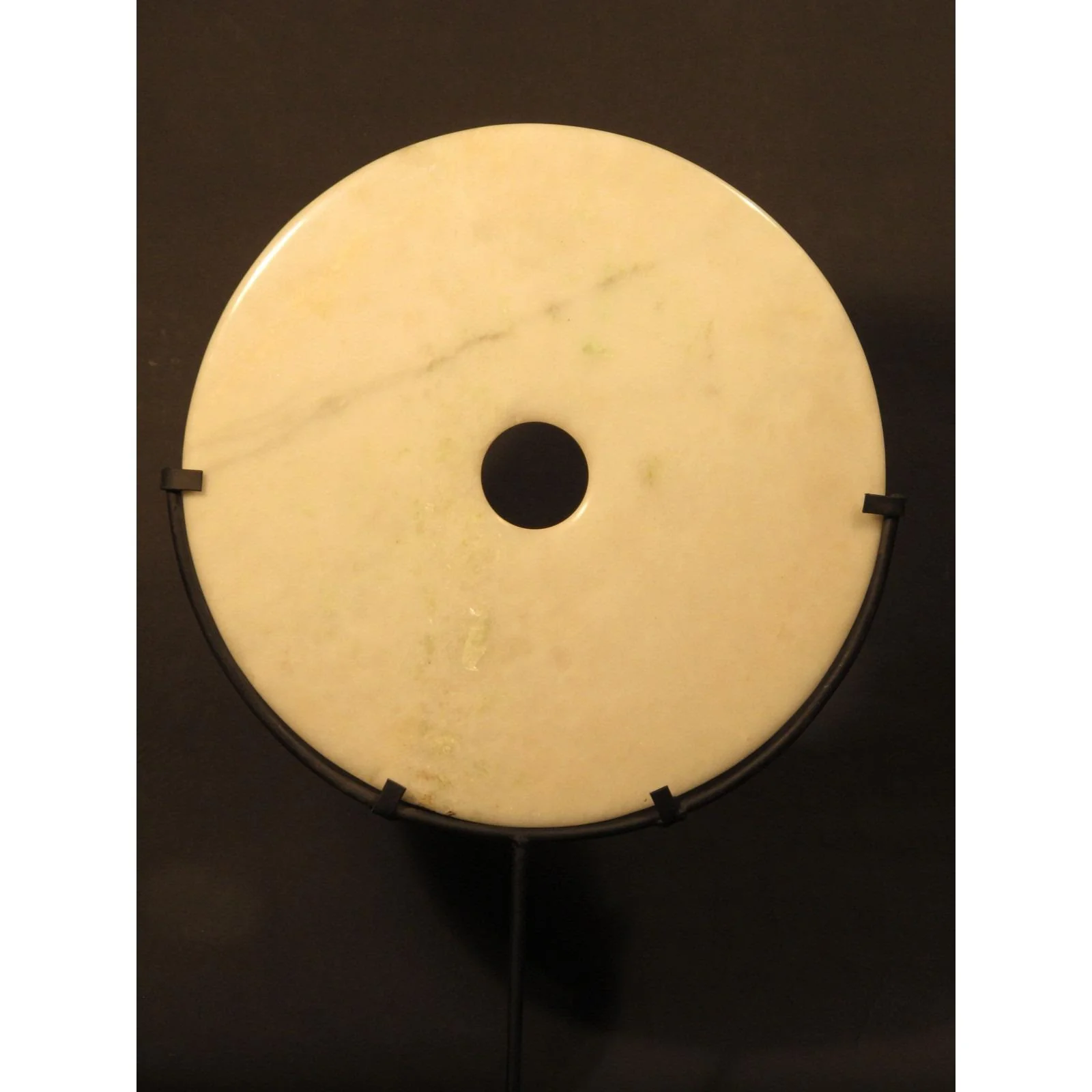 Stone or Marble Bi on Iron Stand - Image 2