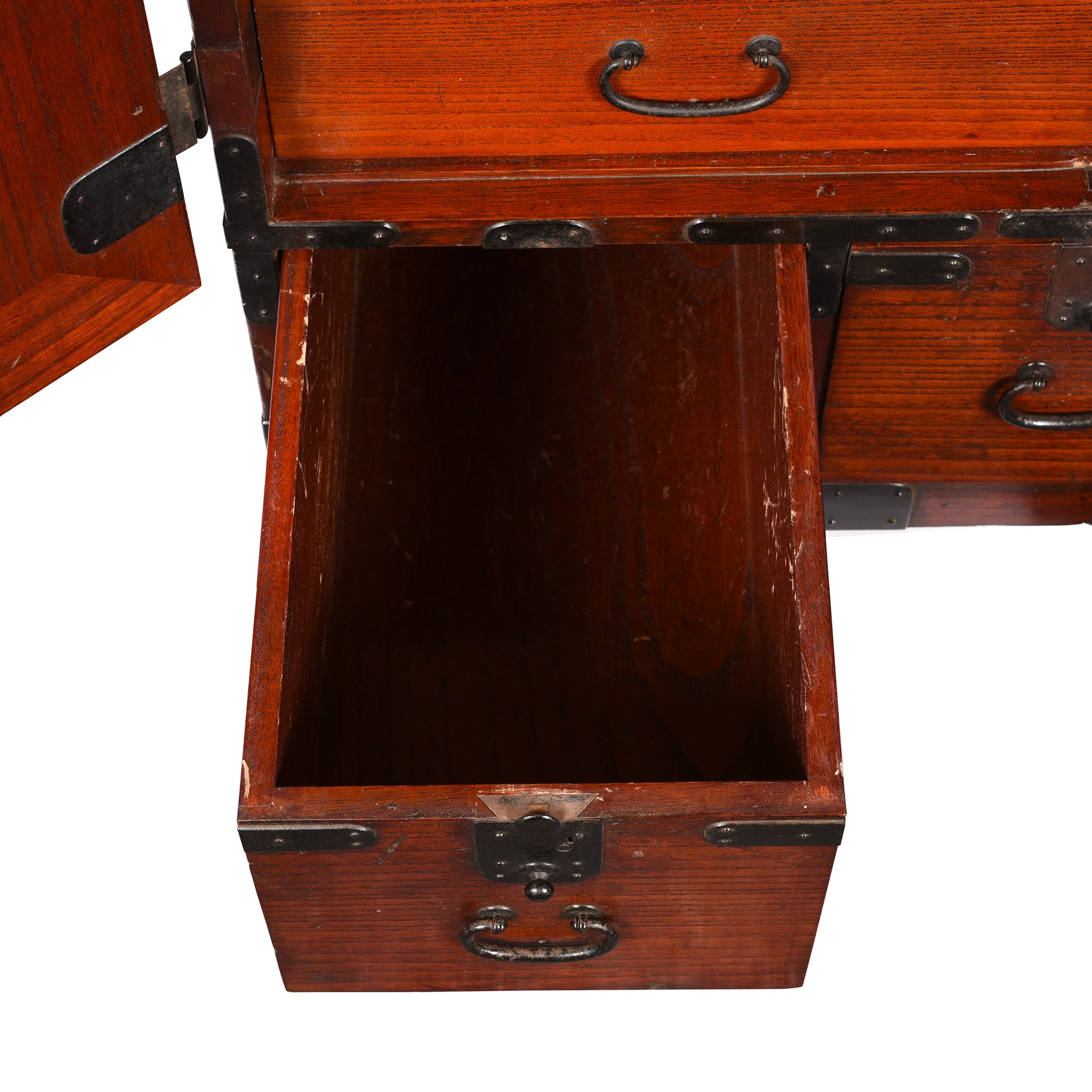 Japanese Shomon Dansu - Kiri Wood - Edo Period - Image 10