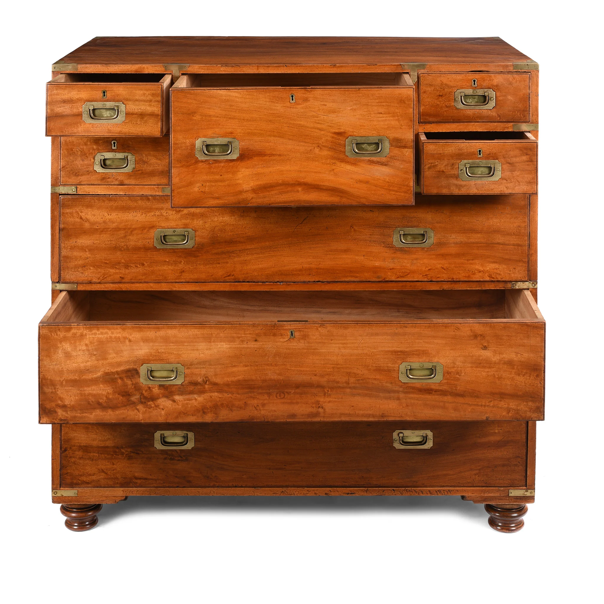 Anglo Indian Camphor Campaign Chest Of Drawers - Ca 1920 - Image 4