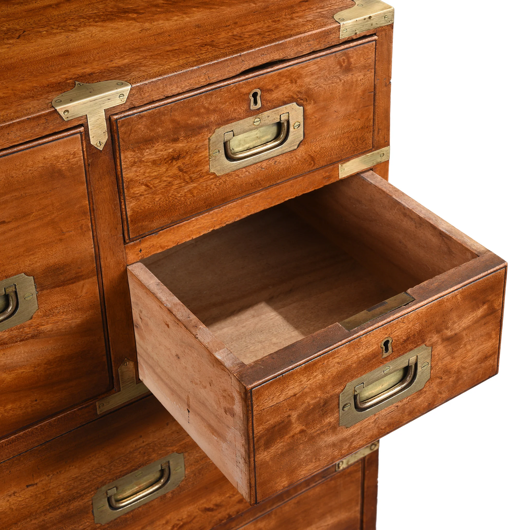 Anglo Indian Camphor Campaign Chest Of Drawers - Ca 1920 - Image 5