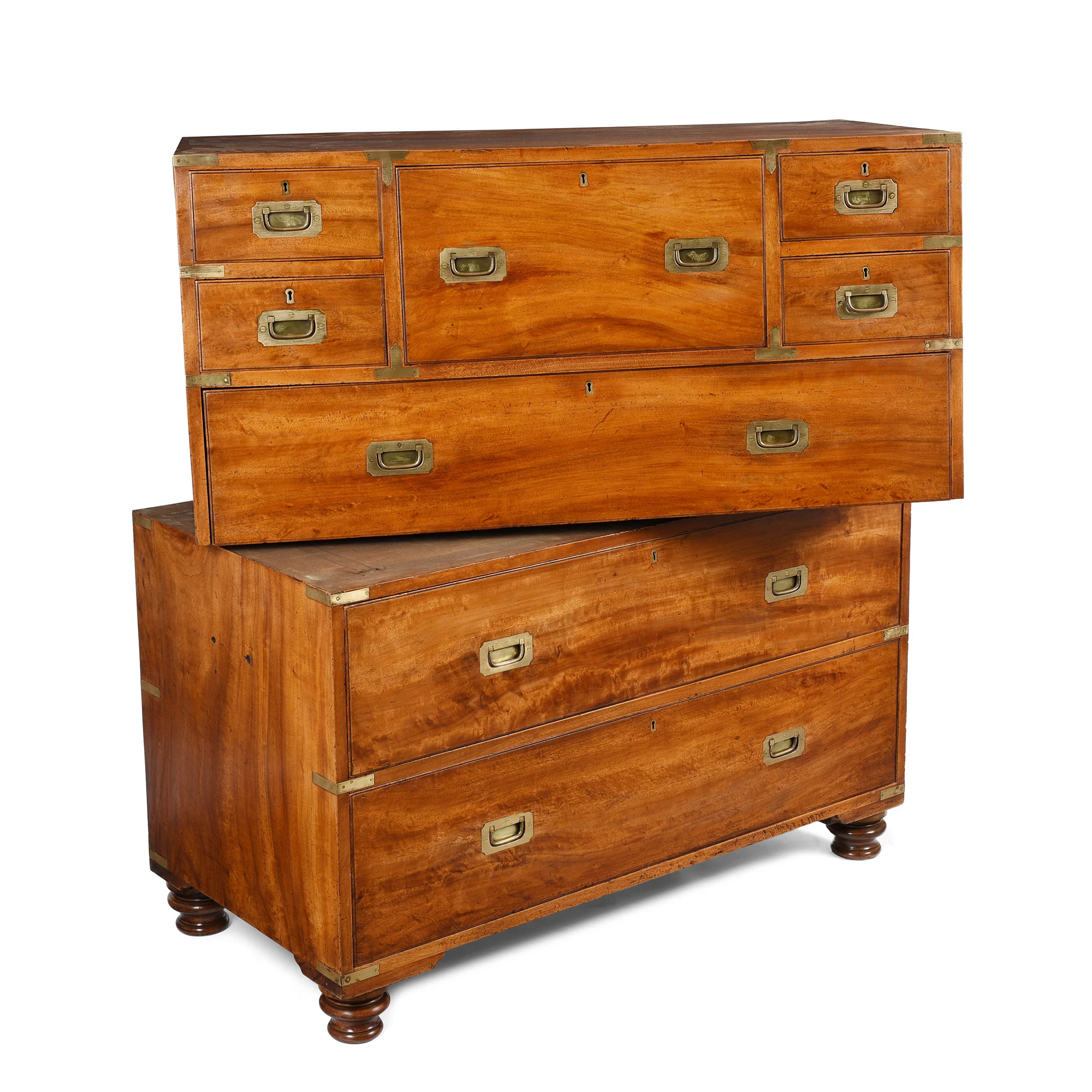 Anglo Indian Camphor Campaign Chest Of Drawers - Ca 1920 - Image 9