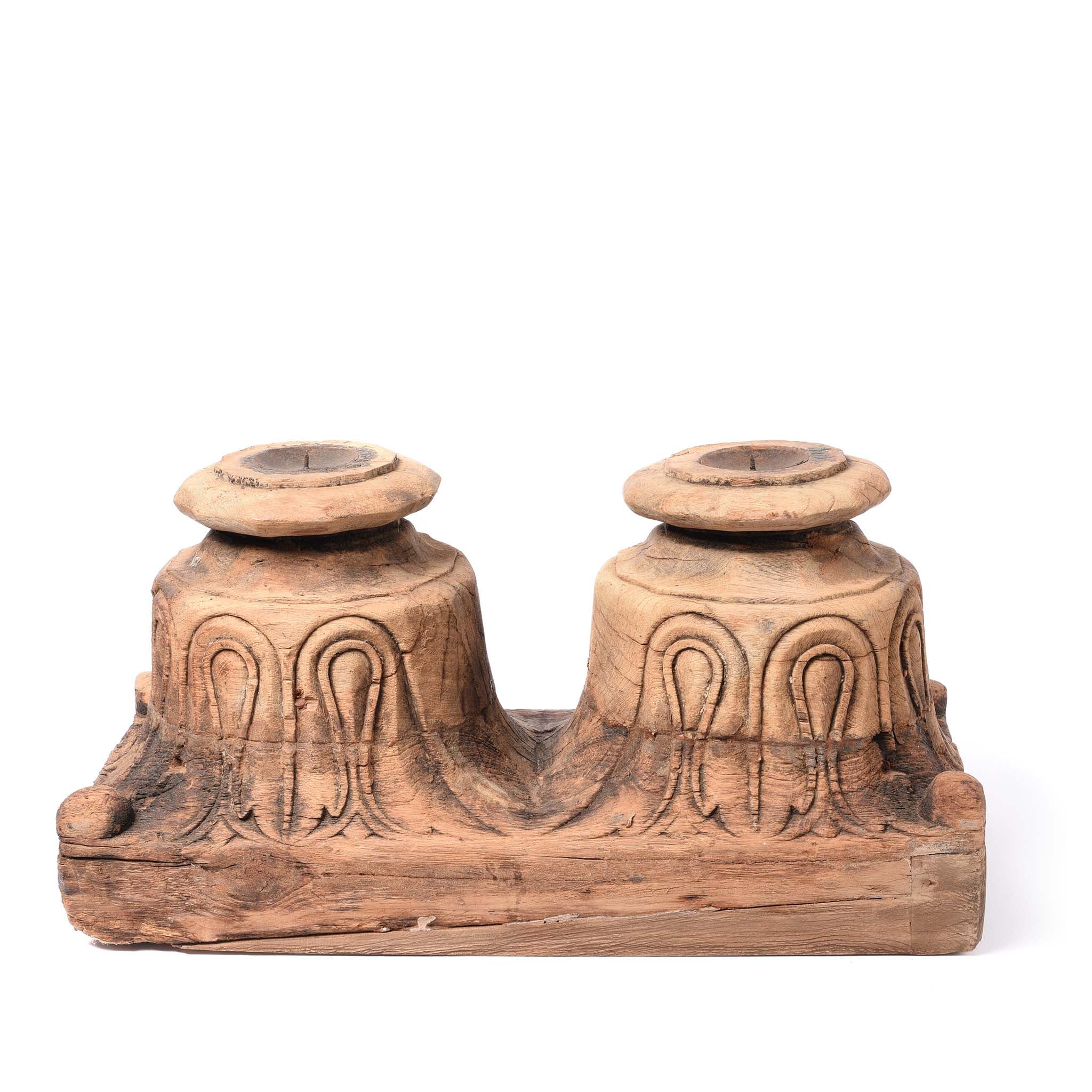 Double Capital Candlestick From Gujarat - 19thC - Image 6