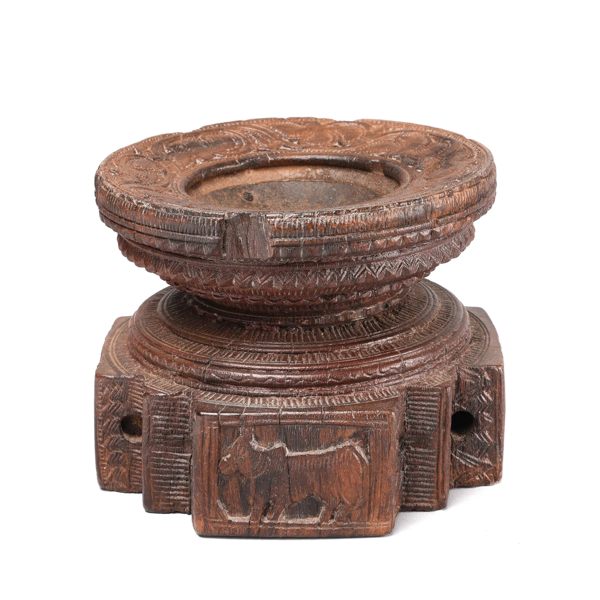 Indian Seed Drill Candlestand - 19th Century