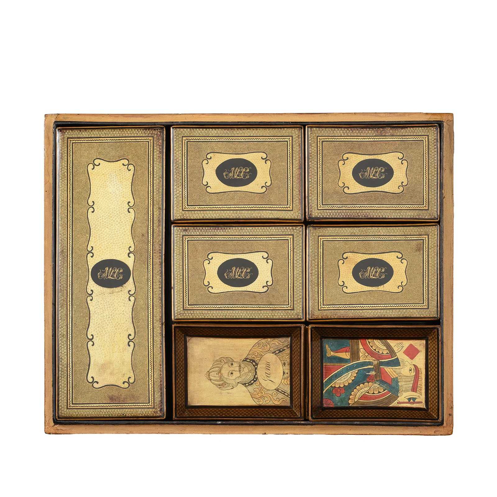 Canton Export Lacquer 'Pope Joan' Games Box - Early 19th Century - Image 3