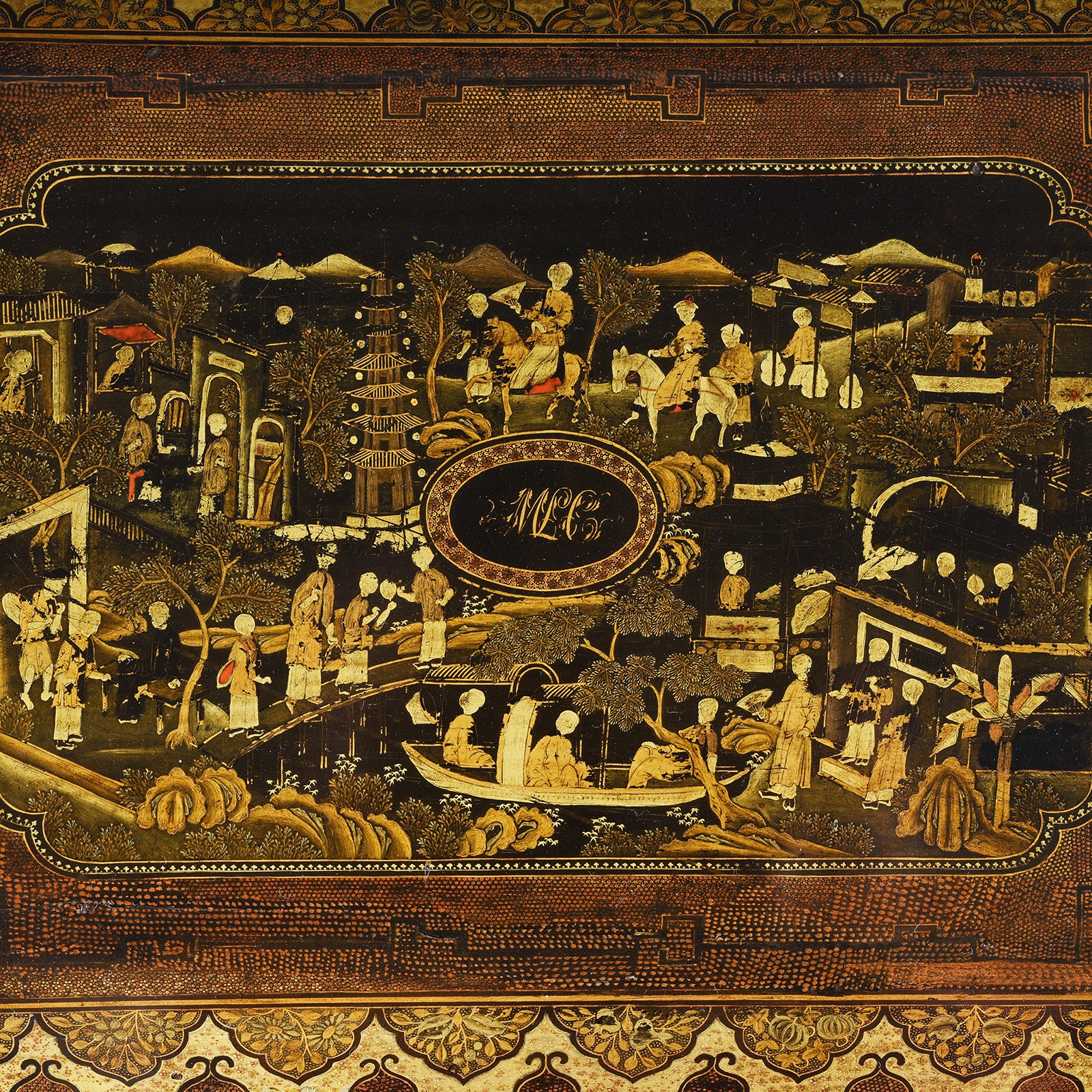 Canton Export Lacquer 'Pope Joan' Games Box - Early 19th Century - Image 8