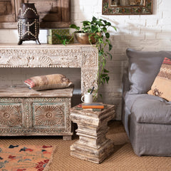 Side Table Made From Reclaimed Teak - Image 2