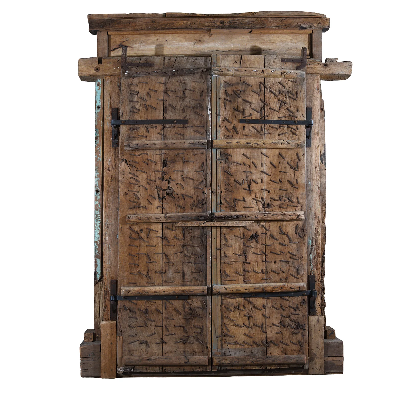 Painted & Carved Door From The Punjab - 19th Century - Image 9