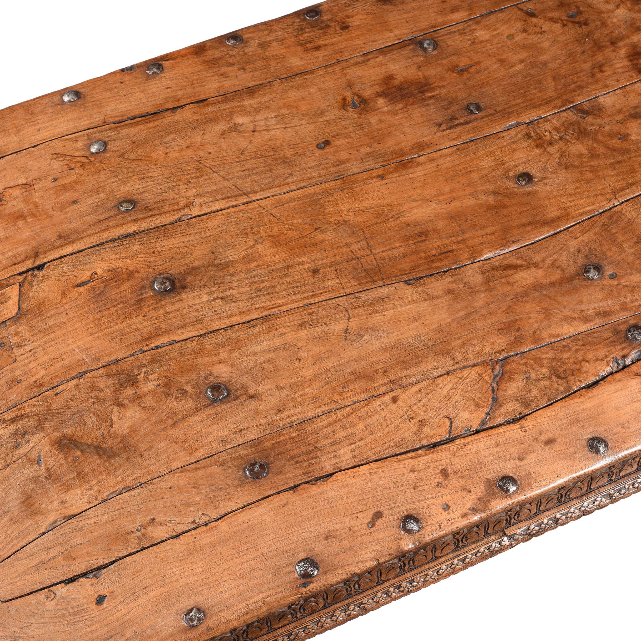 Indian Acacia Wood Takhat Coffee Table From Rajasthan- 19thC - Image 11