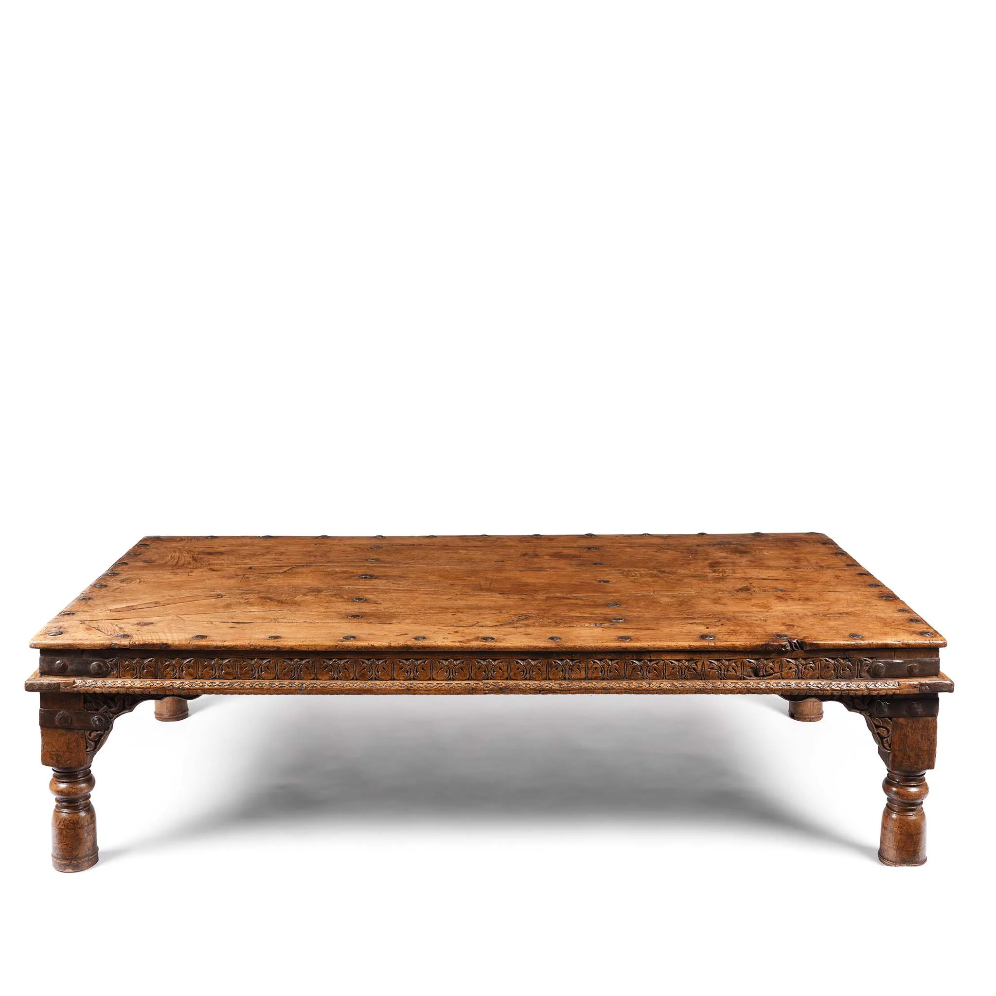 Indian Acacia Wood Takhat Coffee Table From Rajasthan- 19thC - Image 2