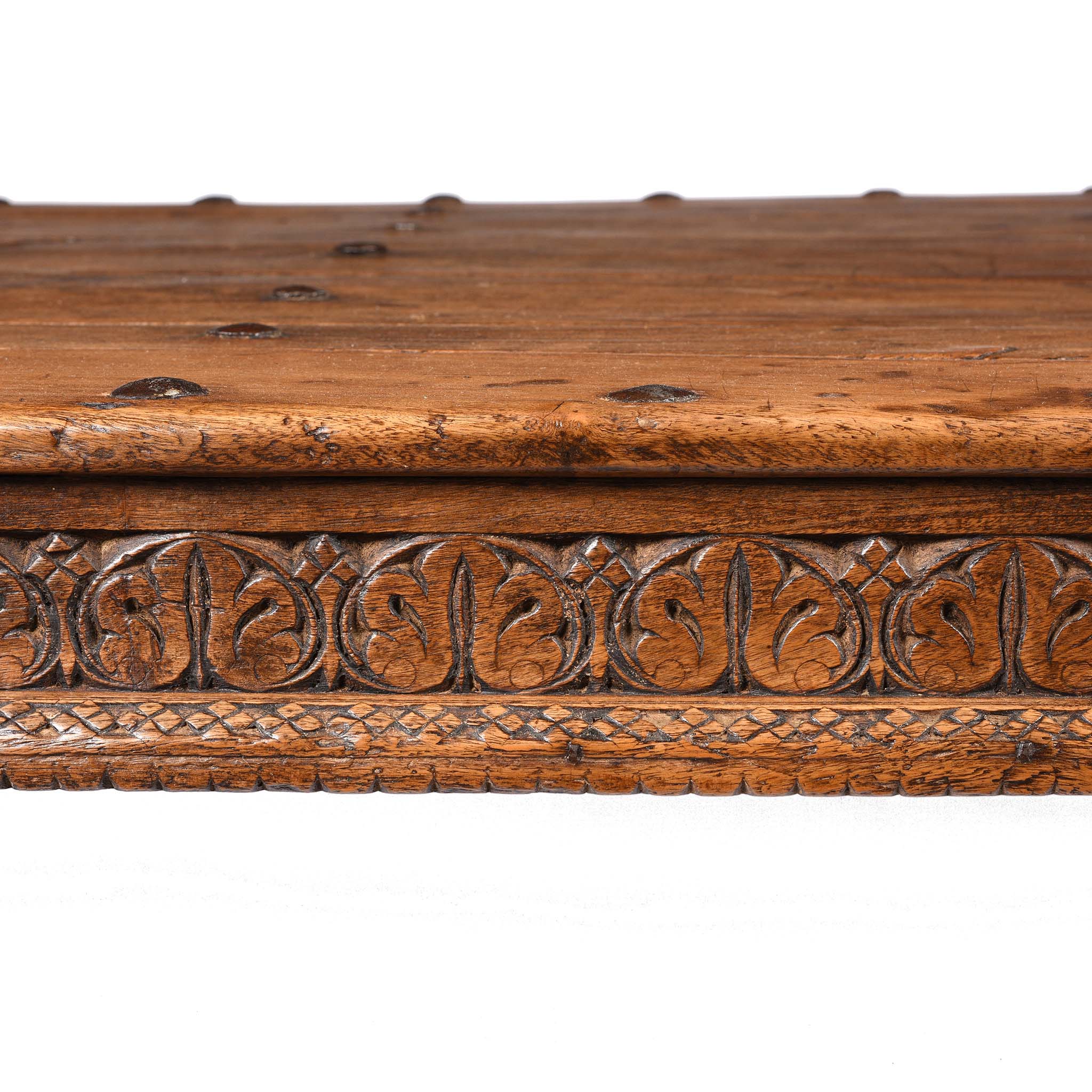 Indian Acacia Wood Takhat Coffee Table From Rajasthan- 19thC - Image 4