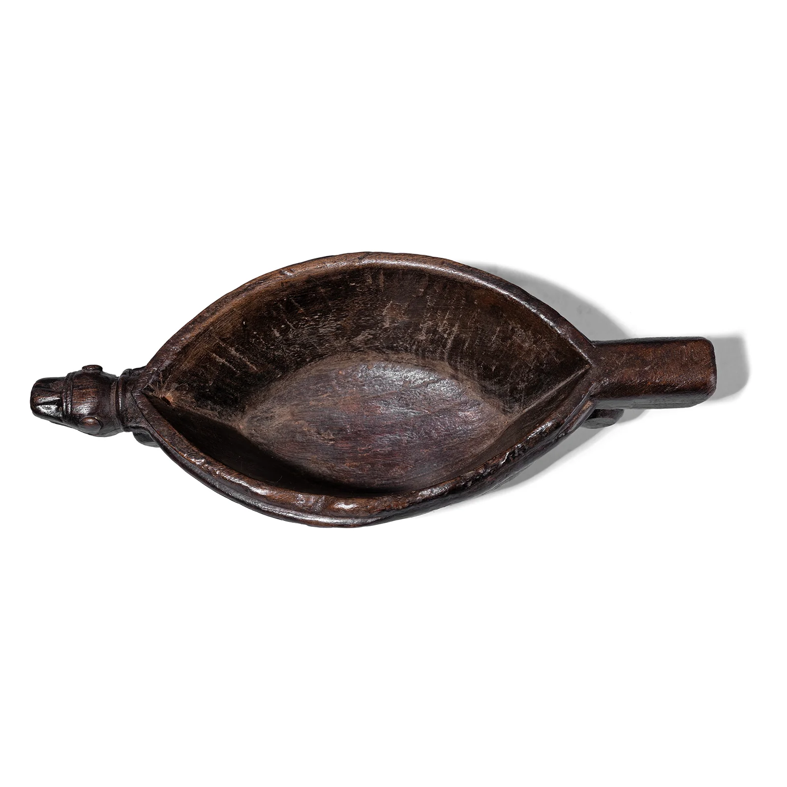 Carved Teak Kharal - Opium Grinder -19th Century - Image 5