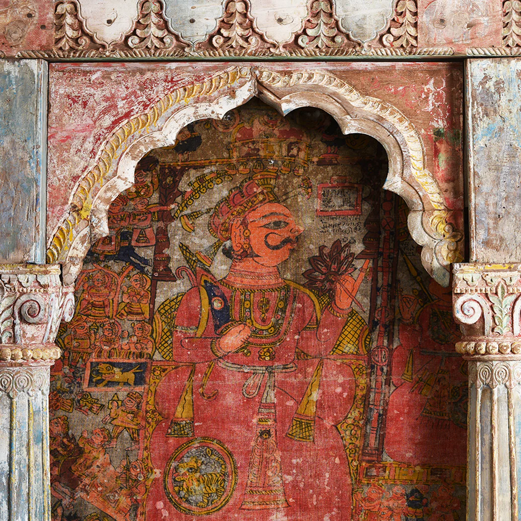 Carved Teak Triple Arch From Kutch - Late 19thC - Image 2