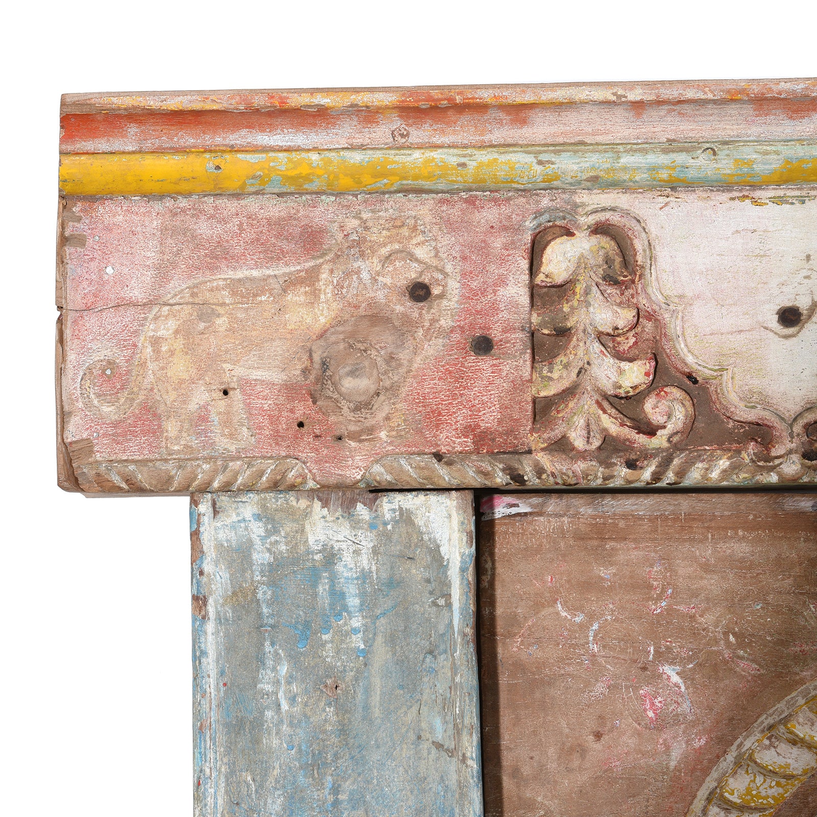 Carved Teak Triple Arch From Kutch - Late 19thC - Image 5