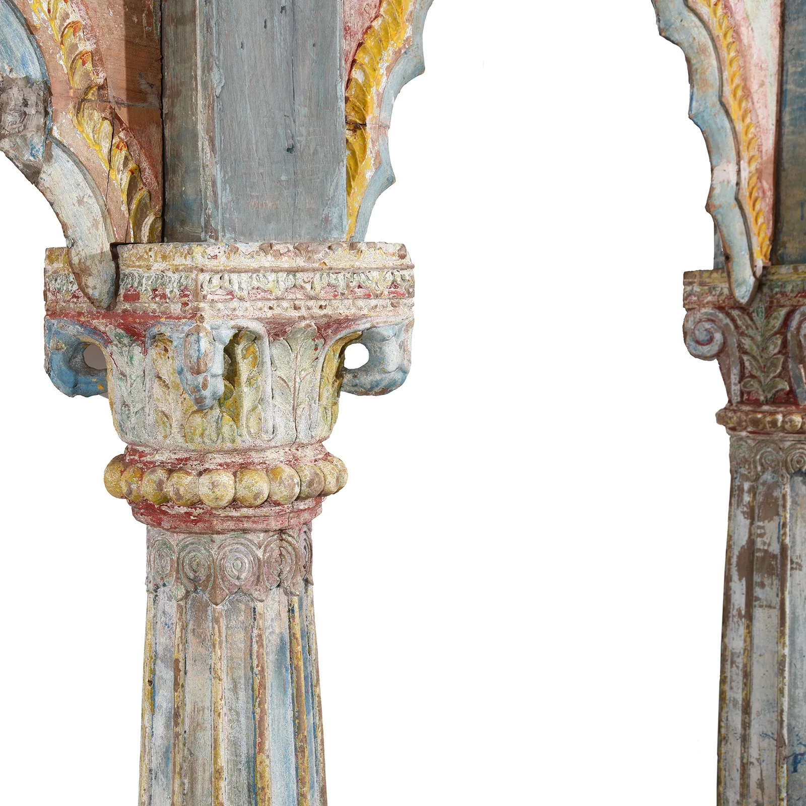 Carved Teak Triple Arch From Kutch - Late 19thC - Image 7