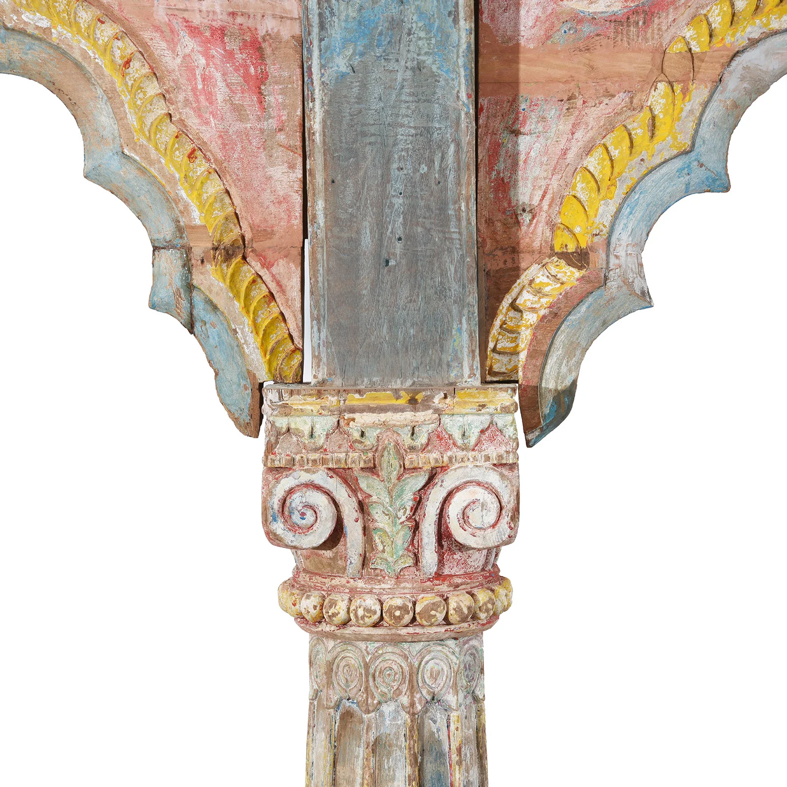 Carved Teak Triple Arch From Kutch - Late 19thC - Image 8
