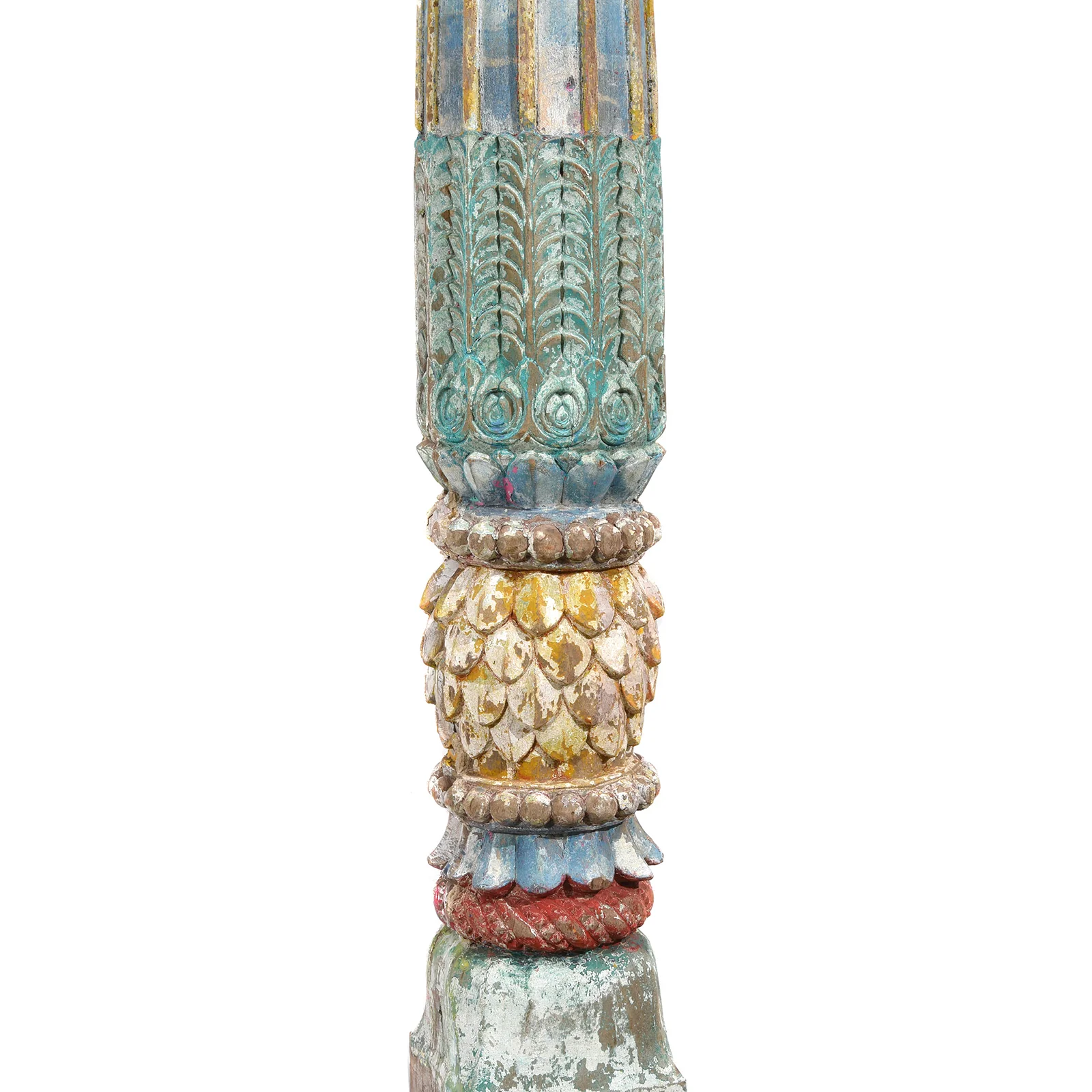 Carved Teak Triple Arch From Kutch - Late 19thC - Image 9