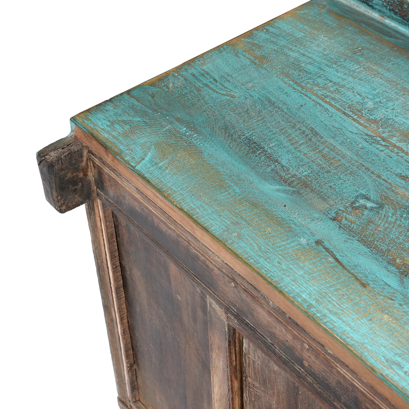 Painted Teak Manjus Dowry Chest From Saurashtra - 19thC - Image 10