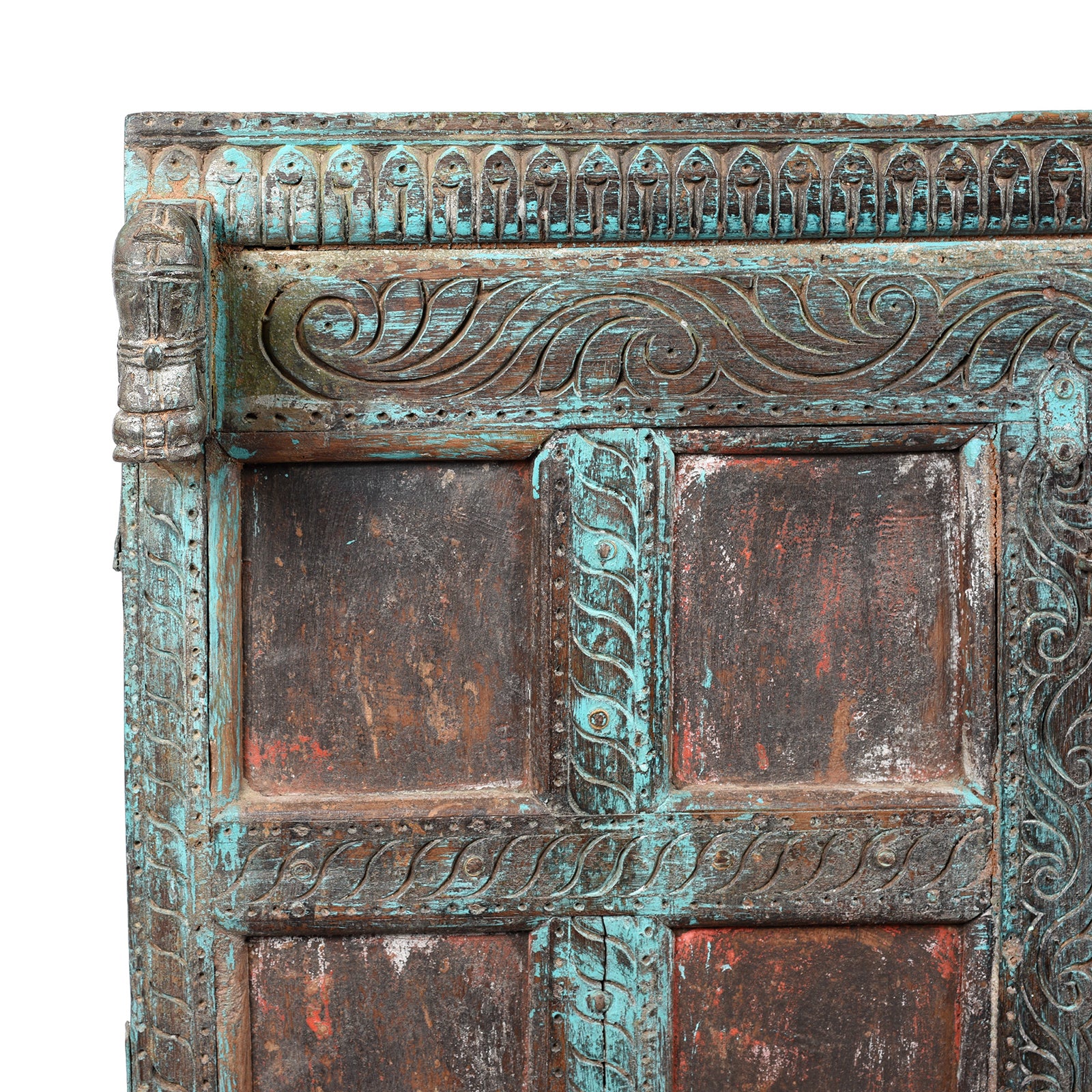 Painted Teak Manjus Dowry Chest From Saurashtra - 19thC - Image 3