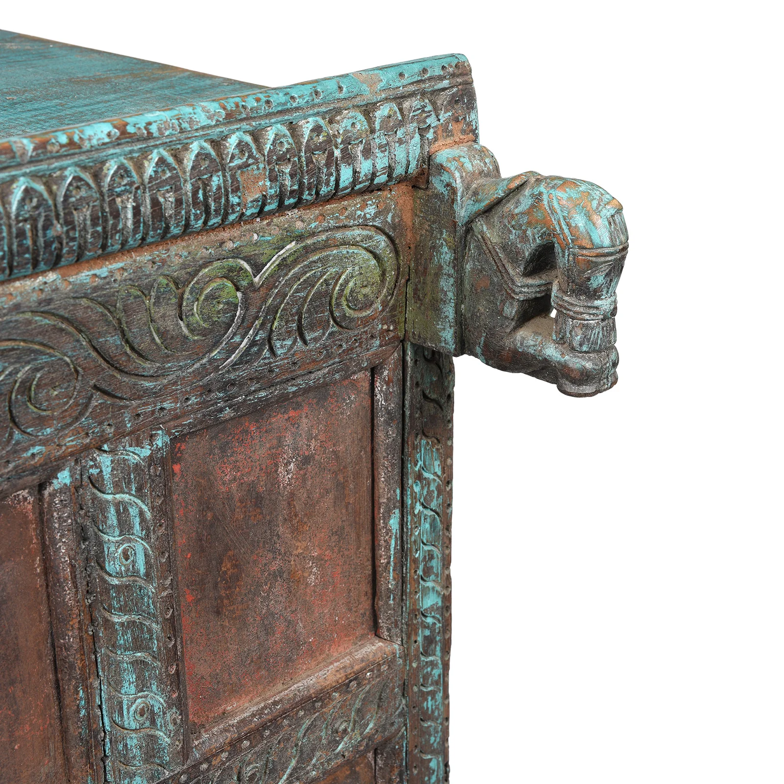 Painted Teak Manjus Dowry Chest From Saurashtra - 19thC - Image 8