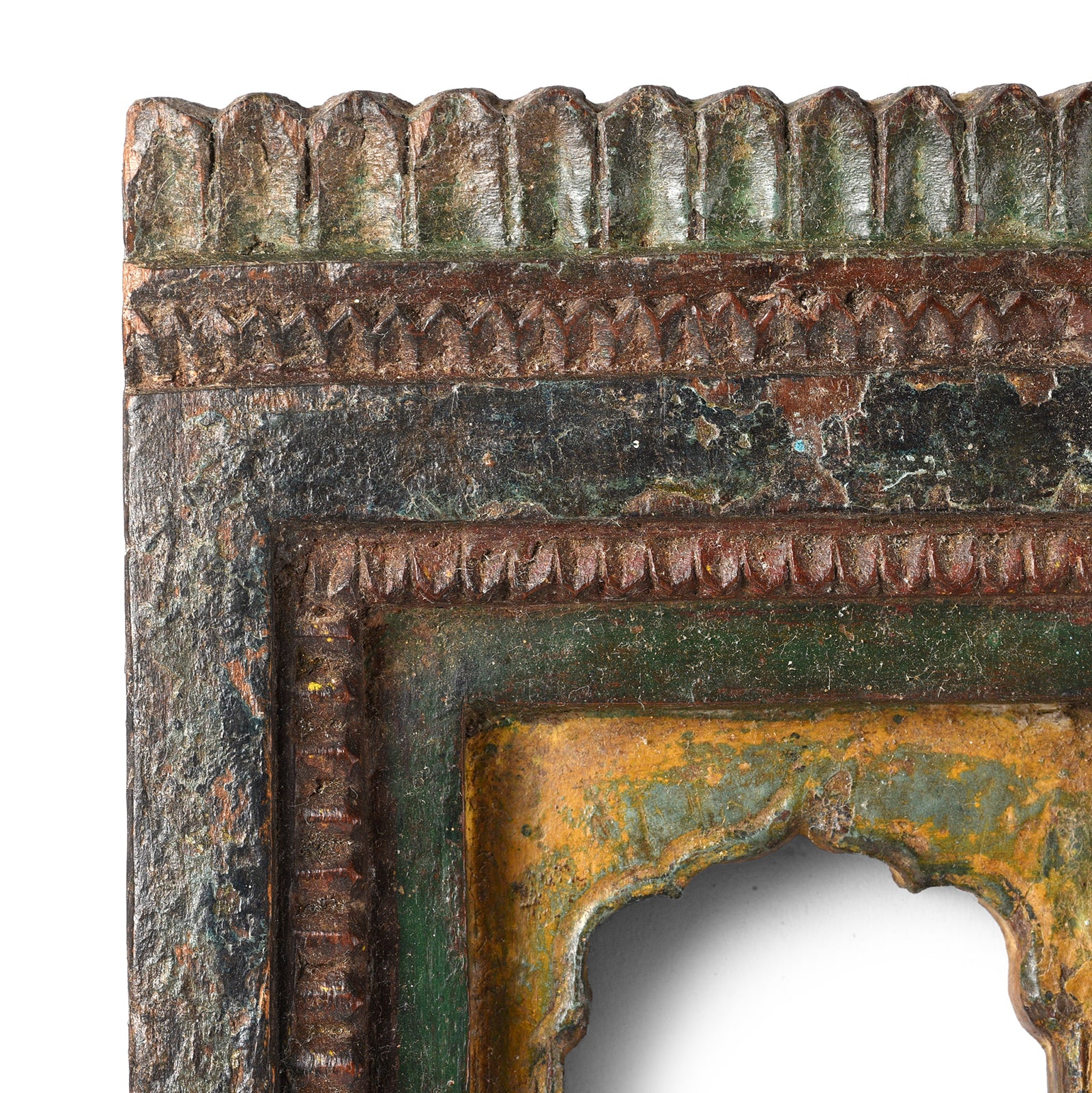 Carved Teak Votive Panel From Andhra Pradesh - Ca 1920's - Image 2