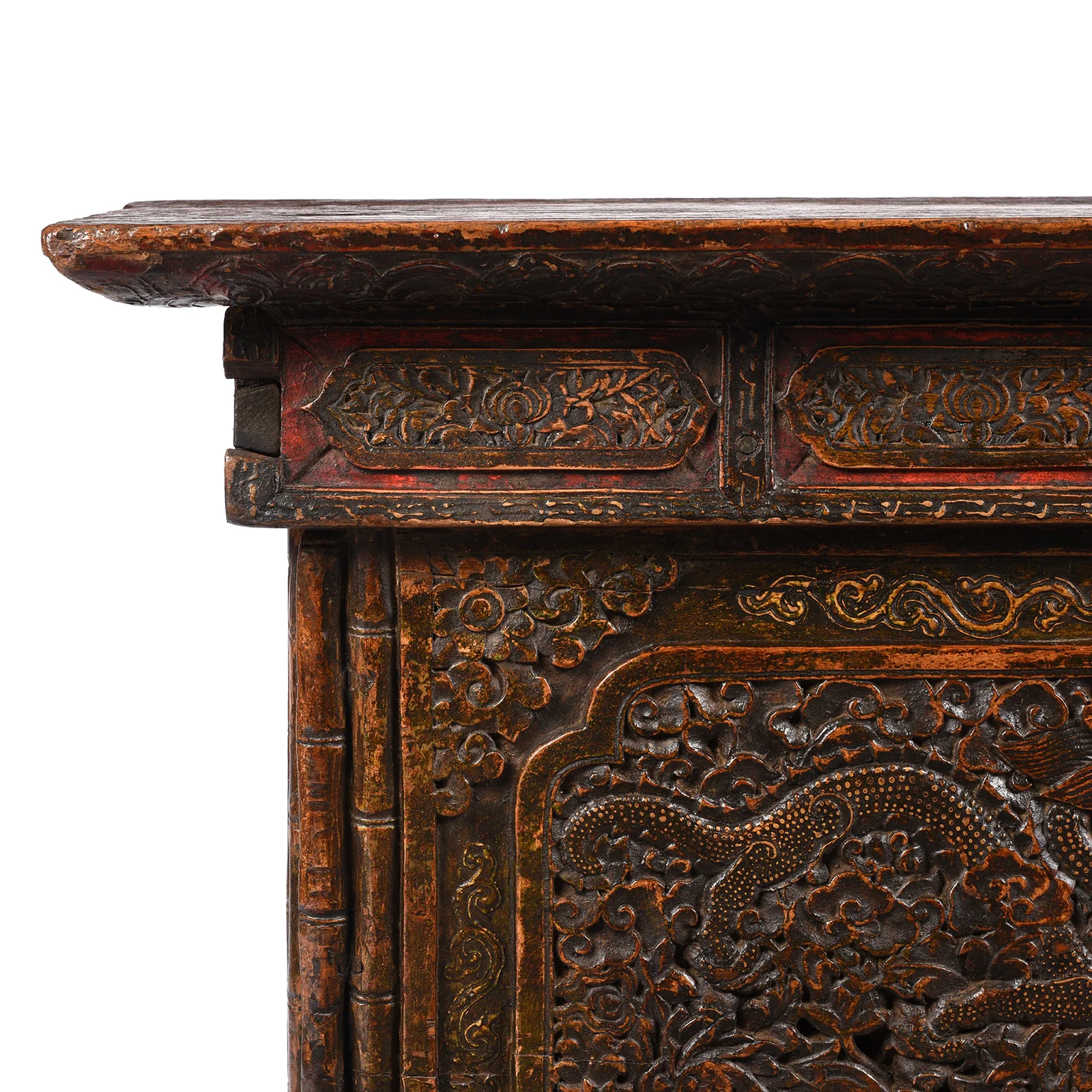 Carved Tibetan Prayer Table from Central Tibet - 18thC - Image 10
