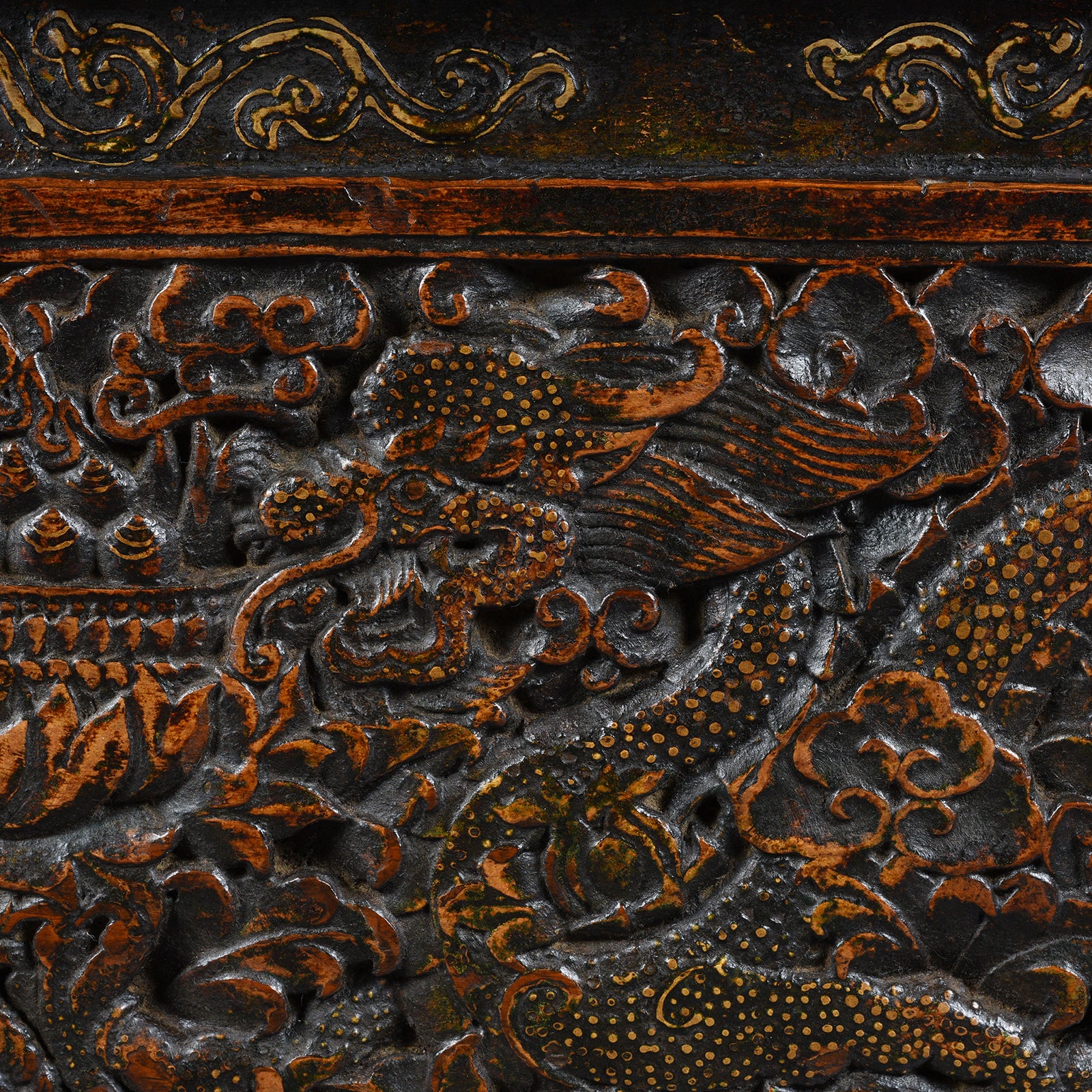 Carved Tibetan Prayer Table from Central Tibet - 18thC - Image 8
