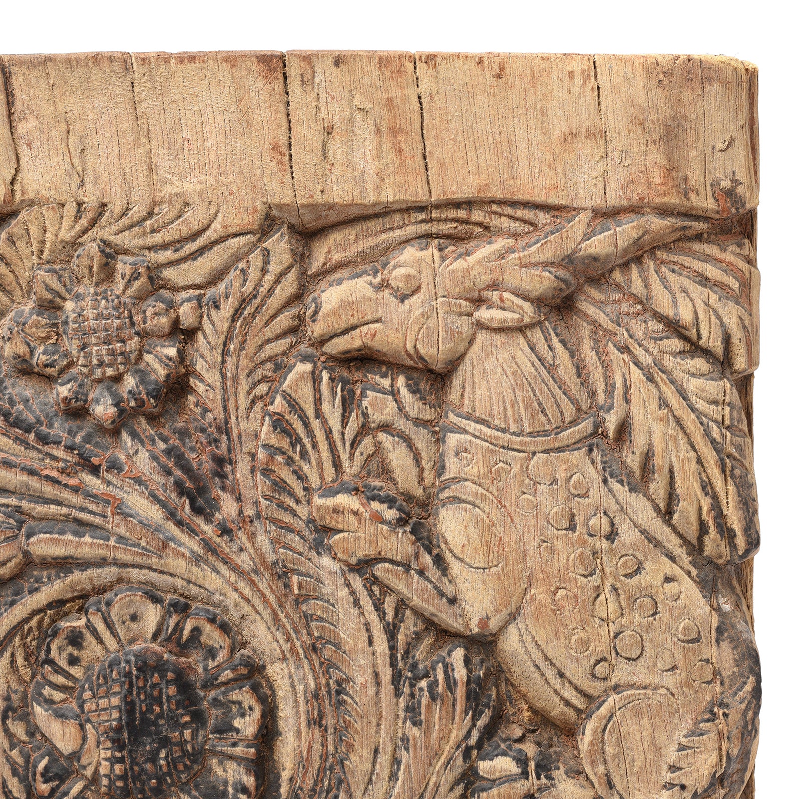 Carved Antelope & Squirrel Panel From A Ratha Yatra Chariot - 19thC - Image 3