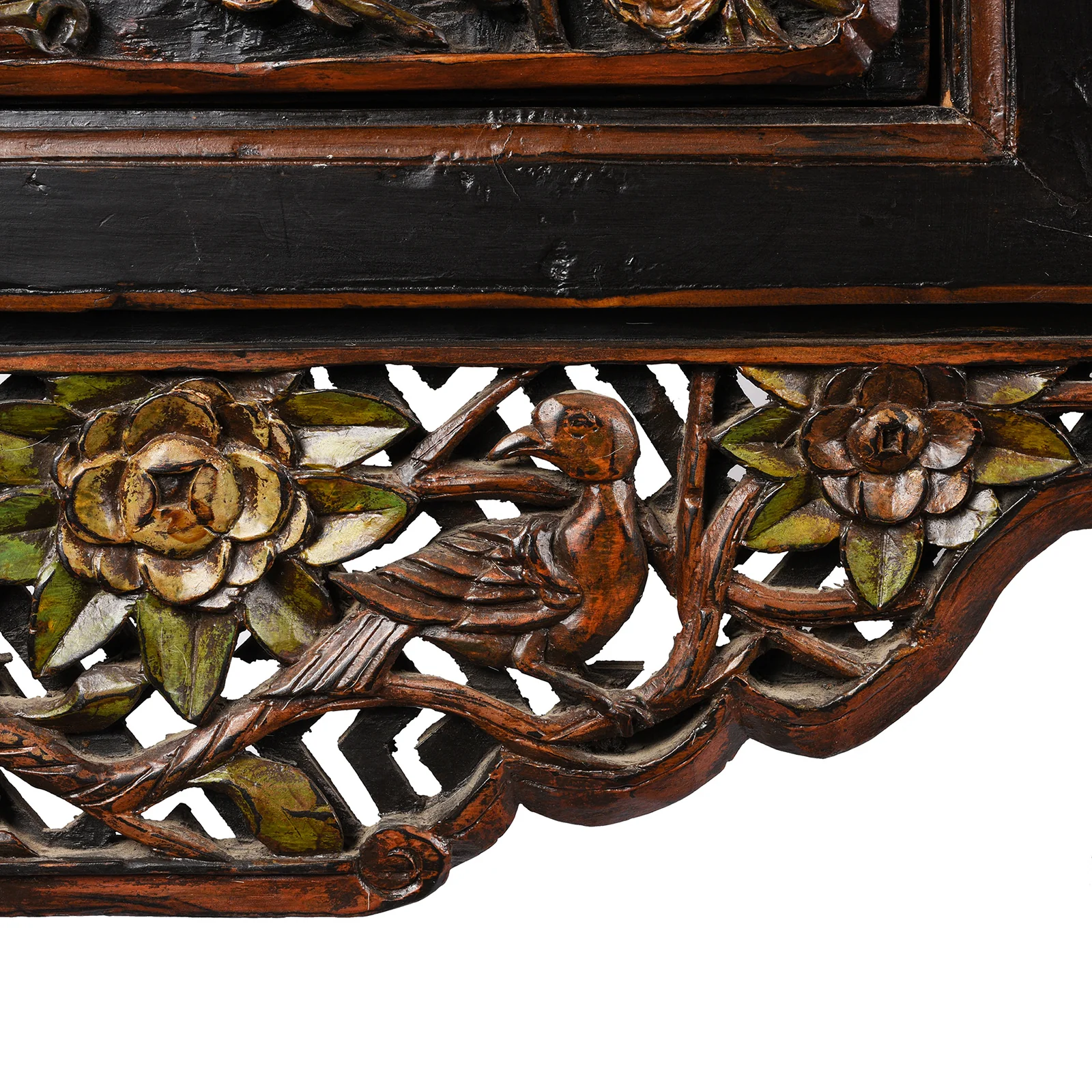 Carved Black Lacquer Elm Altar Table From Gansu -19th Century - Image 10
