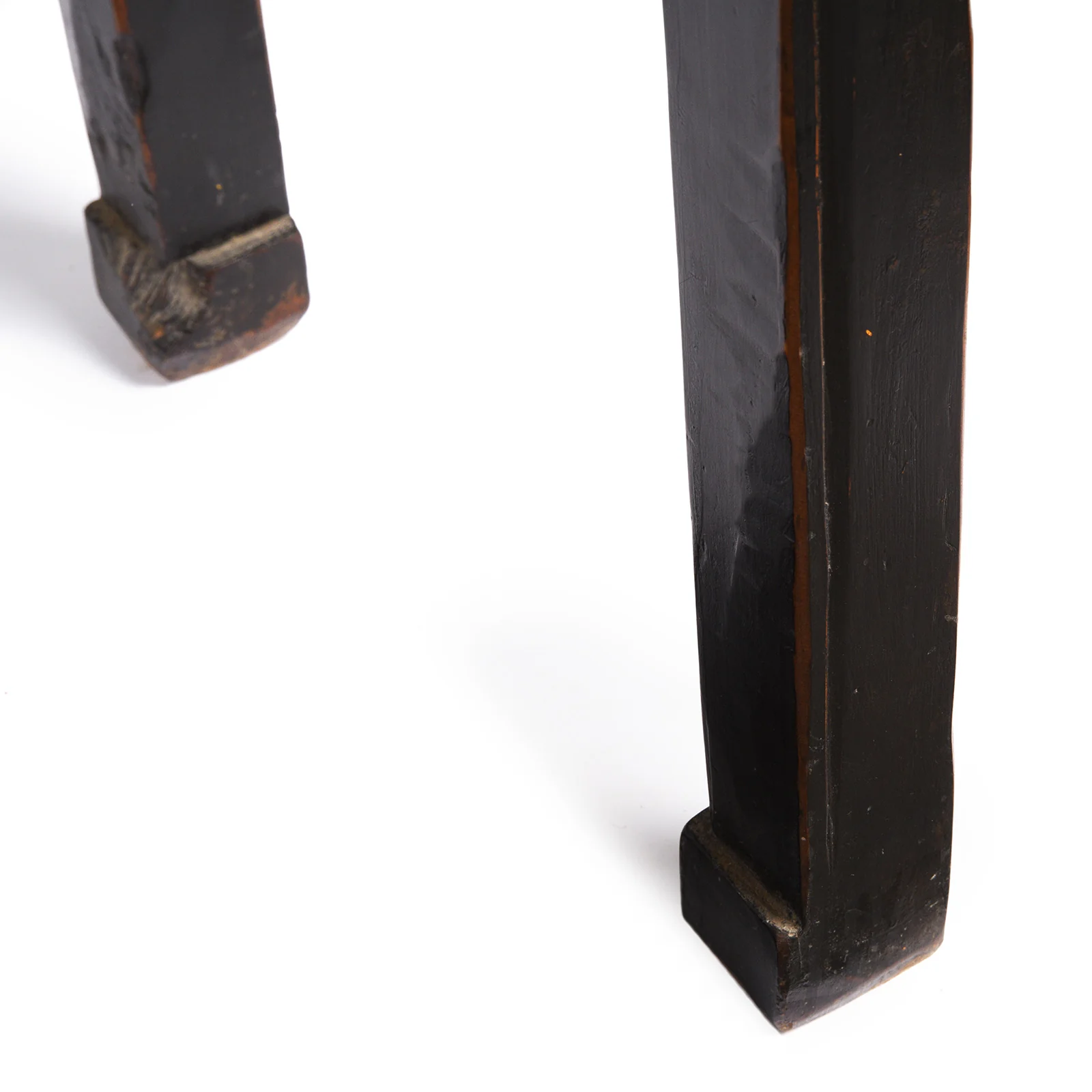 Carved Black Lacquer Elm Altar Table From Gansu -19th Century - Image 11