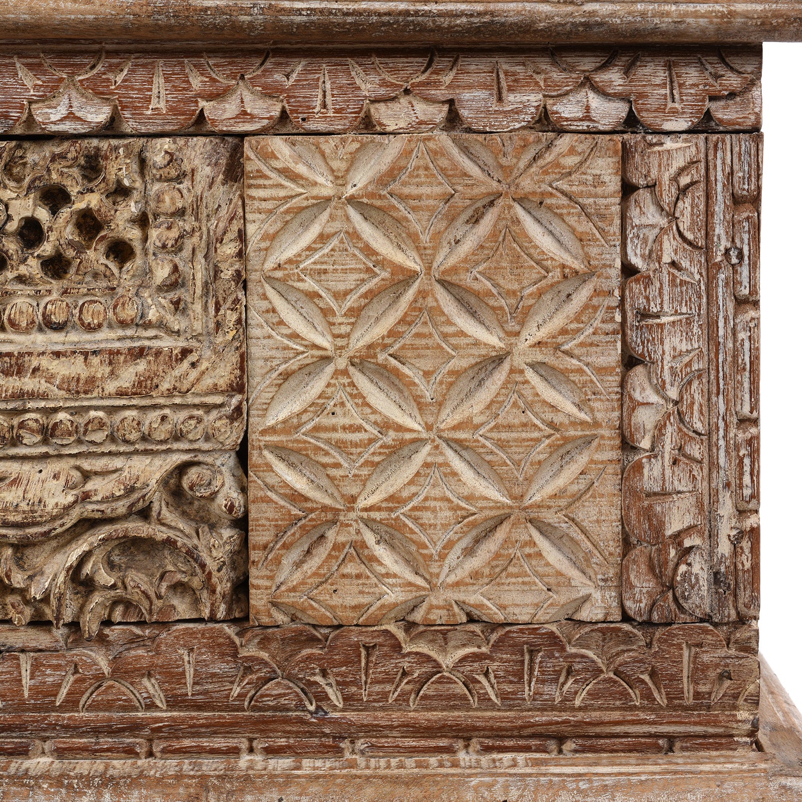 Carved Blanket Chest Made From Reclaimed Teak - Image 7