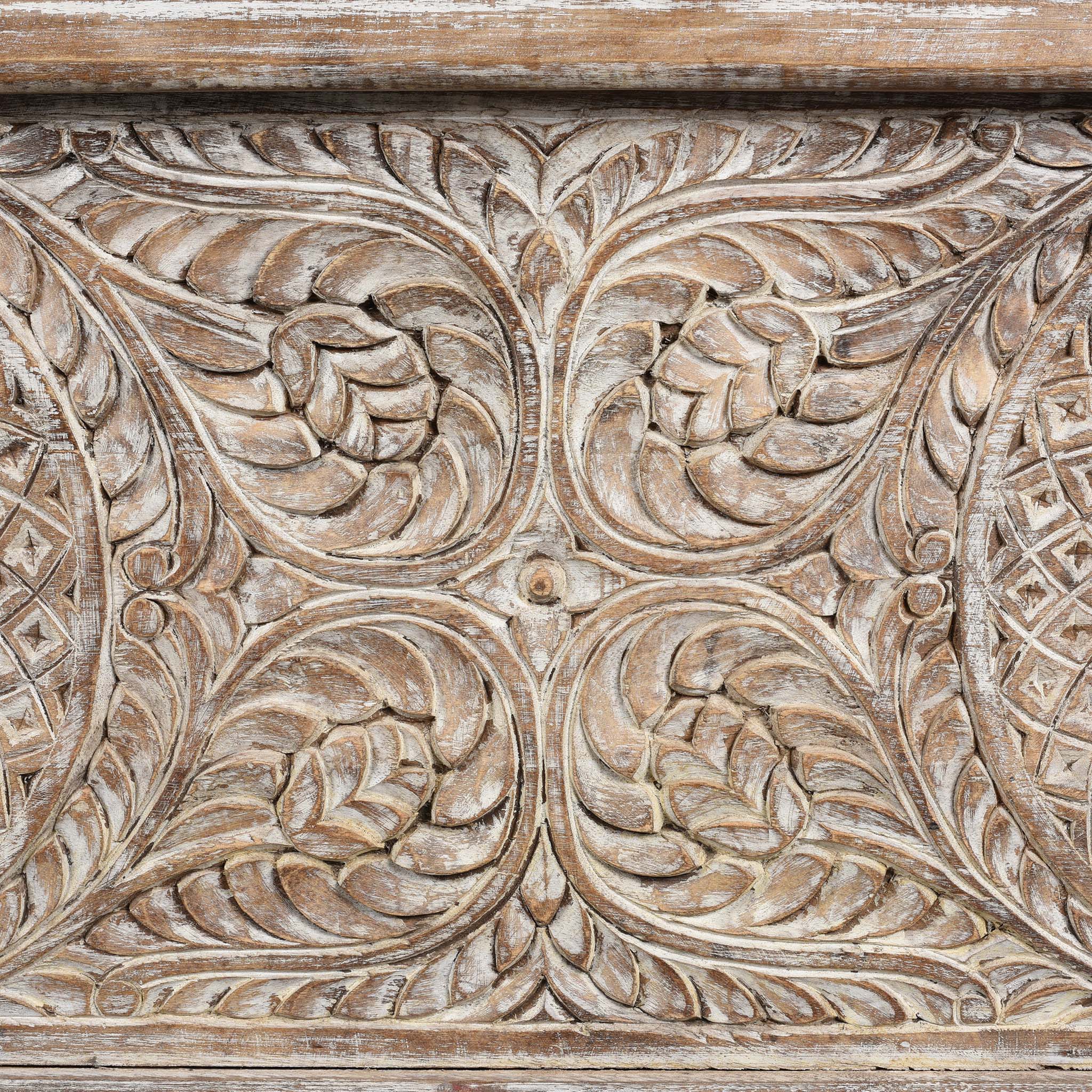Carved Blanket Chest Made From Old Teak Wood - Image 6