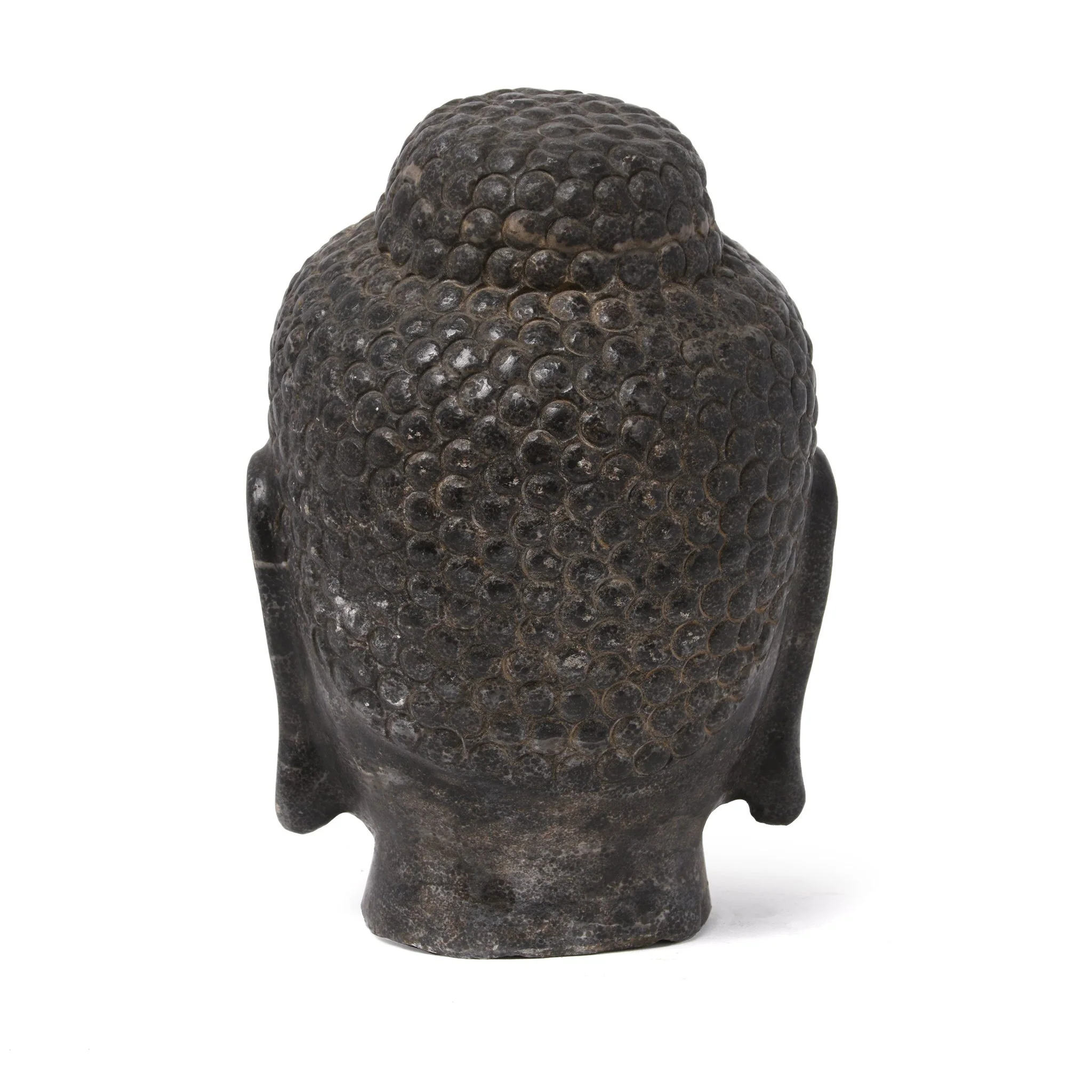 Carved Buddha Head - Grey Stone - Image 3