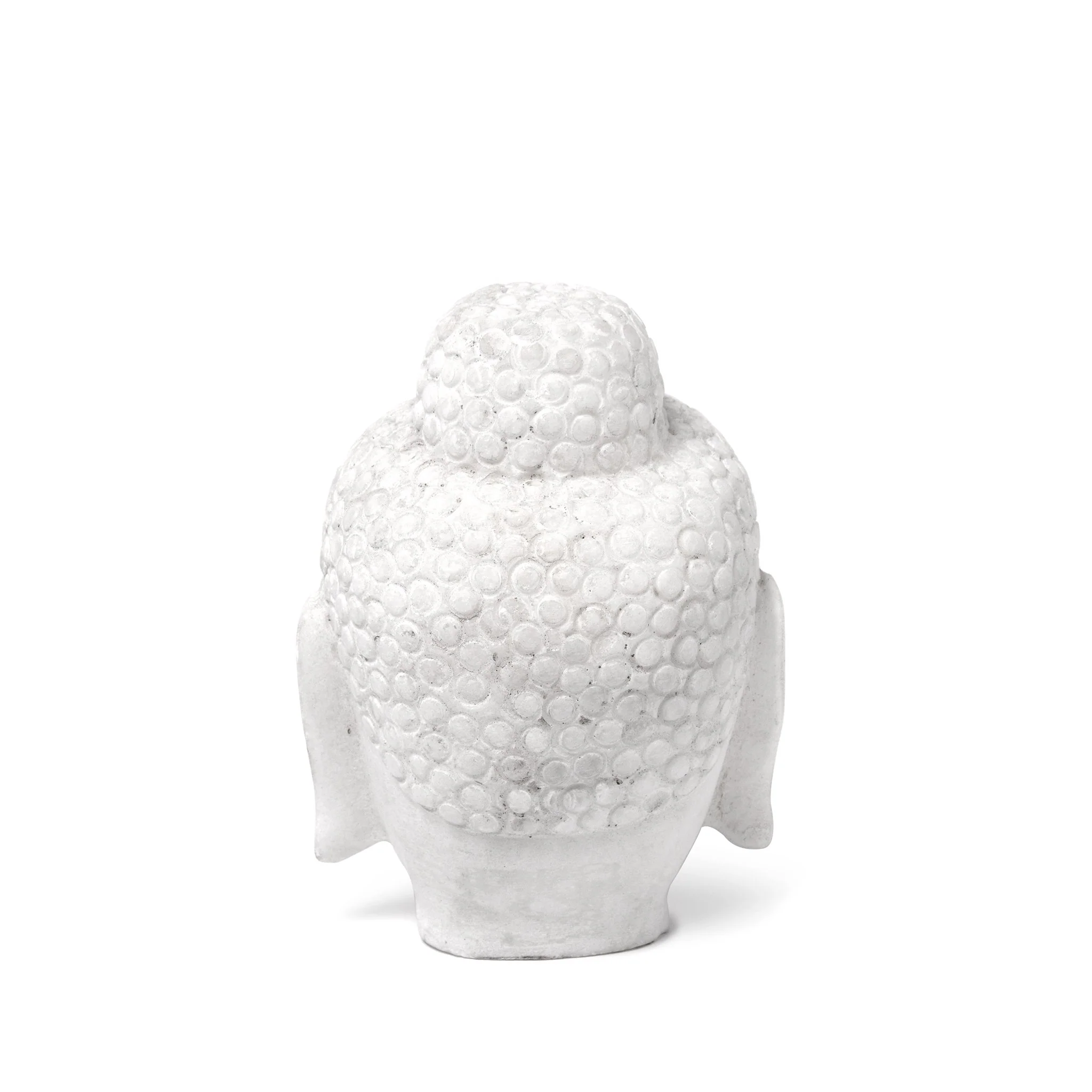 Carved Buddha Head - White Marble - Image 4
