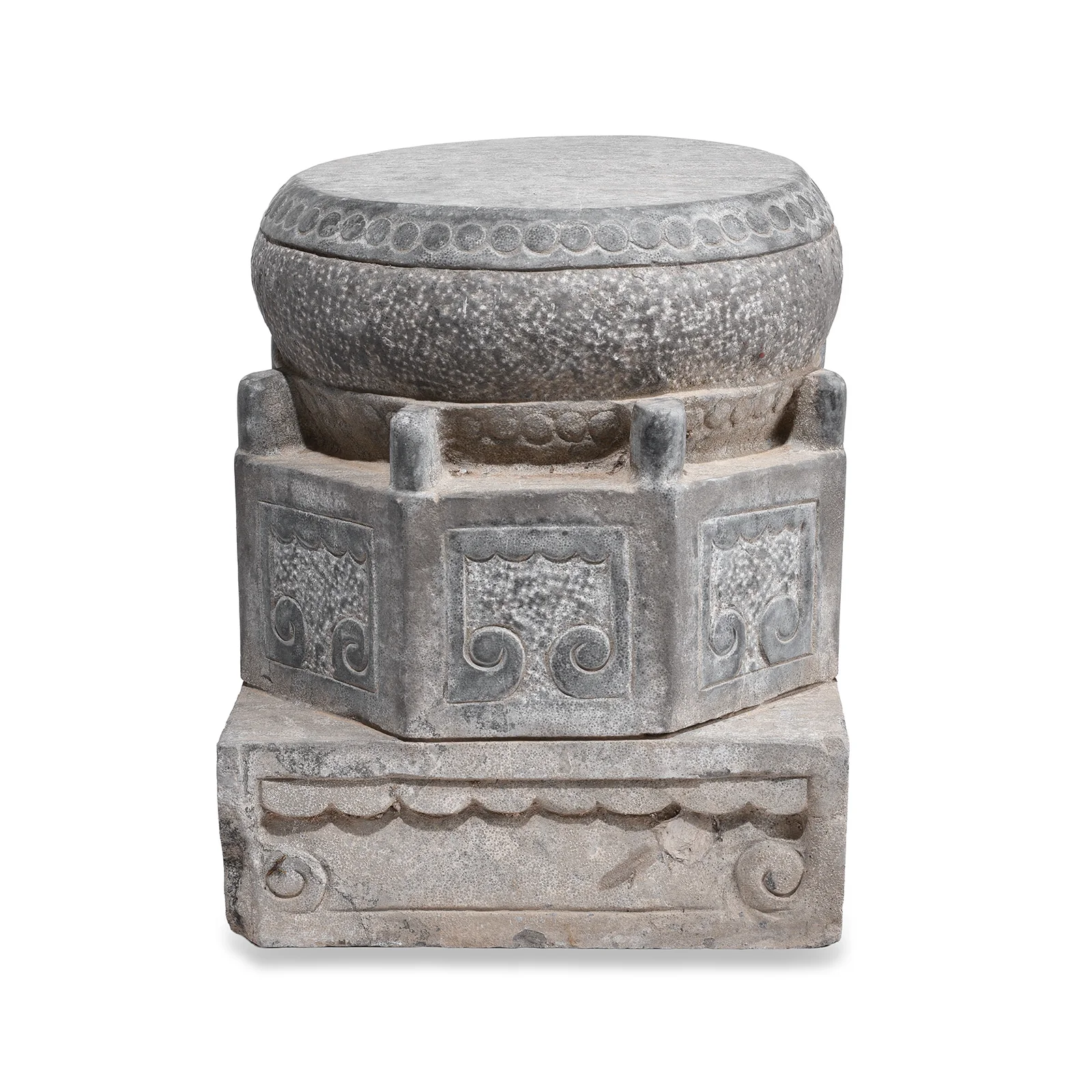 Carved Blackstone Pillar Base Stand - Image 2