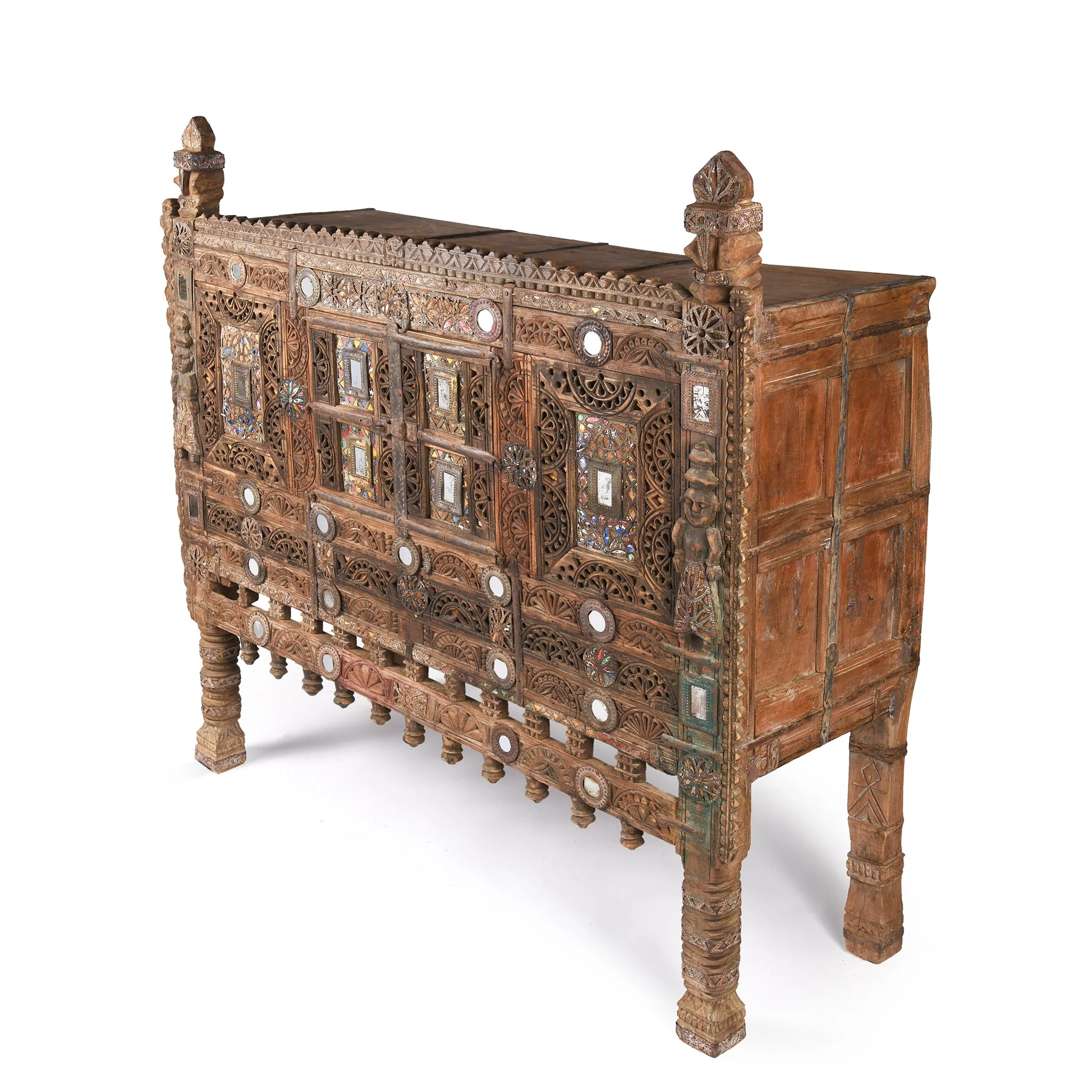 Carved Teak Damchiya Chest From Kutch - Ca 1920 - Image 11