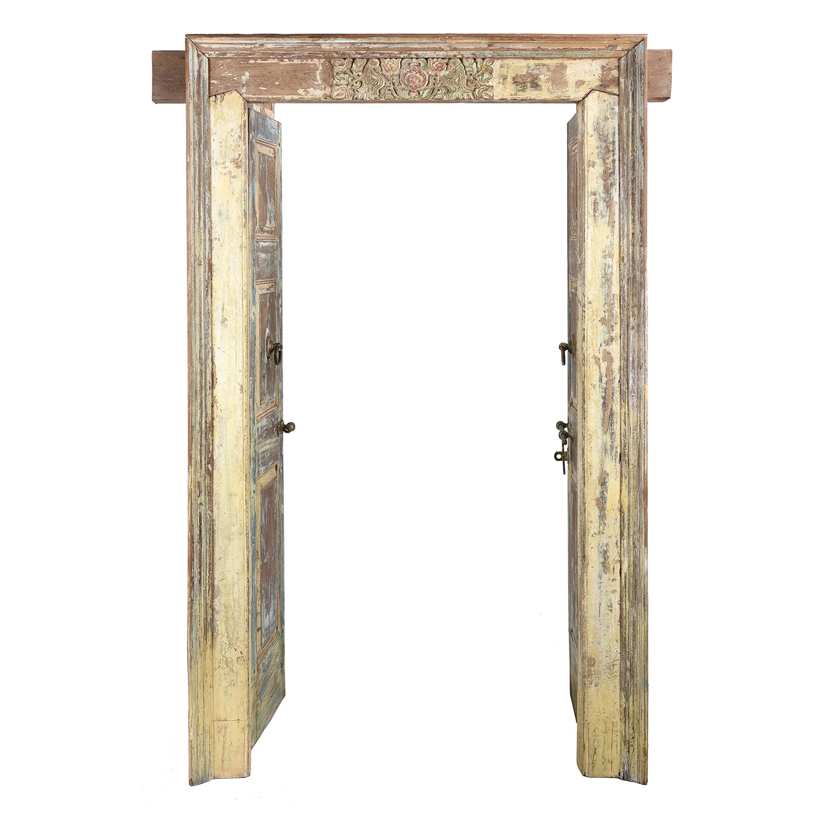 Painted Indian Door From Gujarat - 19th Century - Image 2