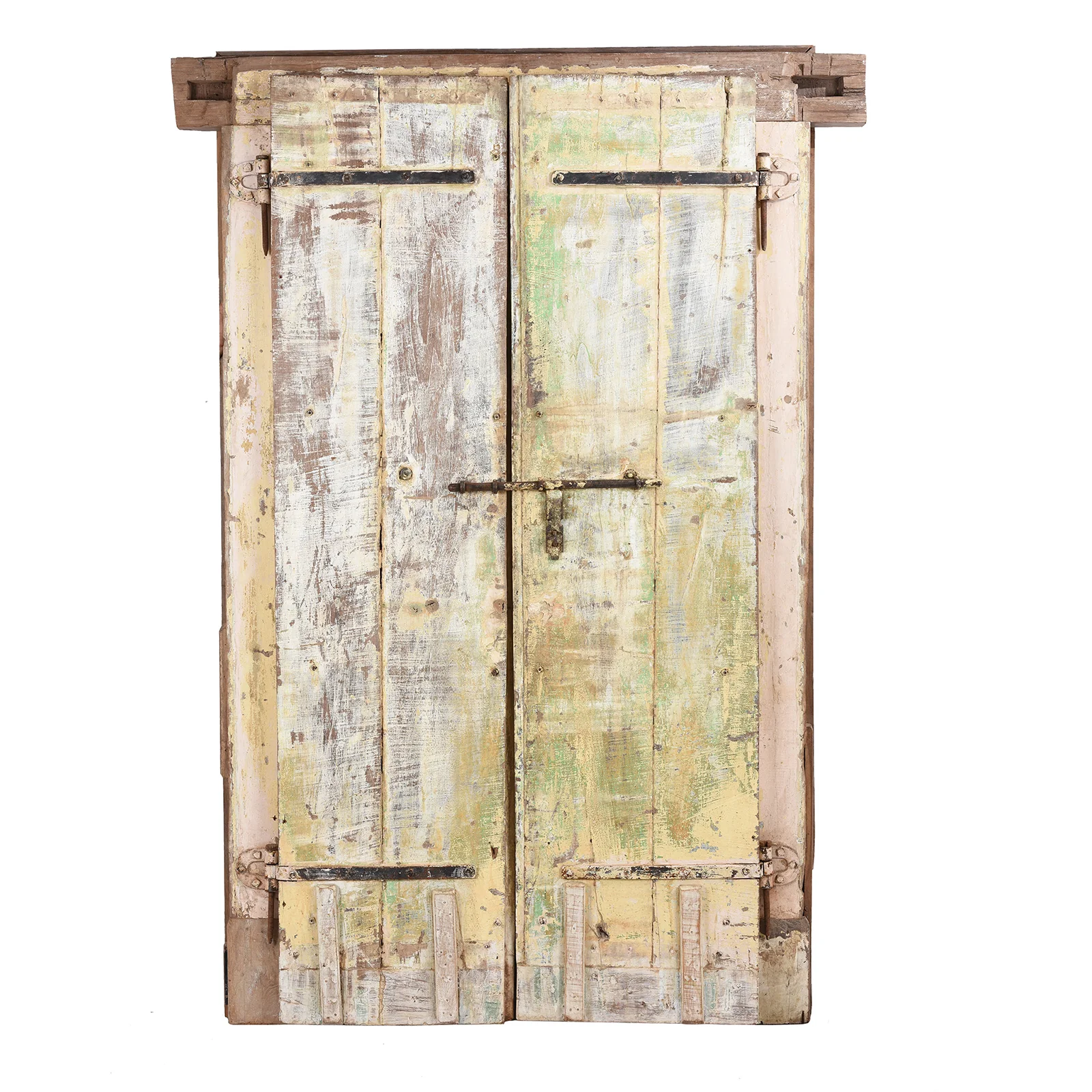 Painted Indian Door From Gujarat - 19th Century - Image 3