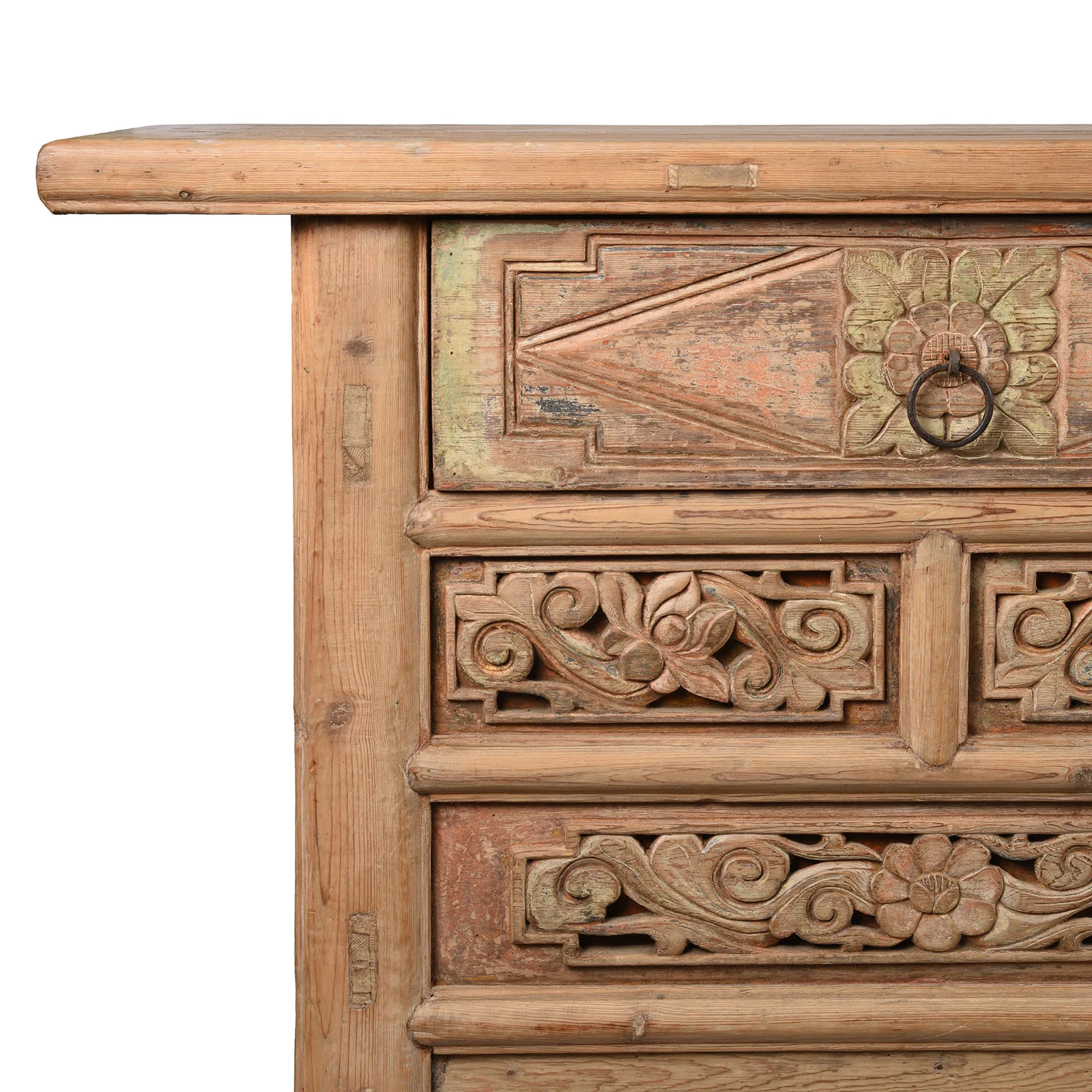 Carved Elm Coffer Sideboard From Shanxi Province - 19th Century - Image 3
