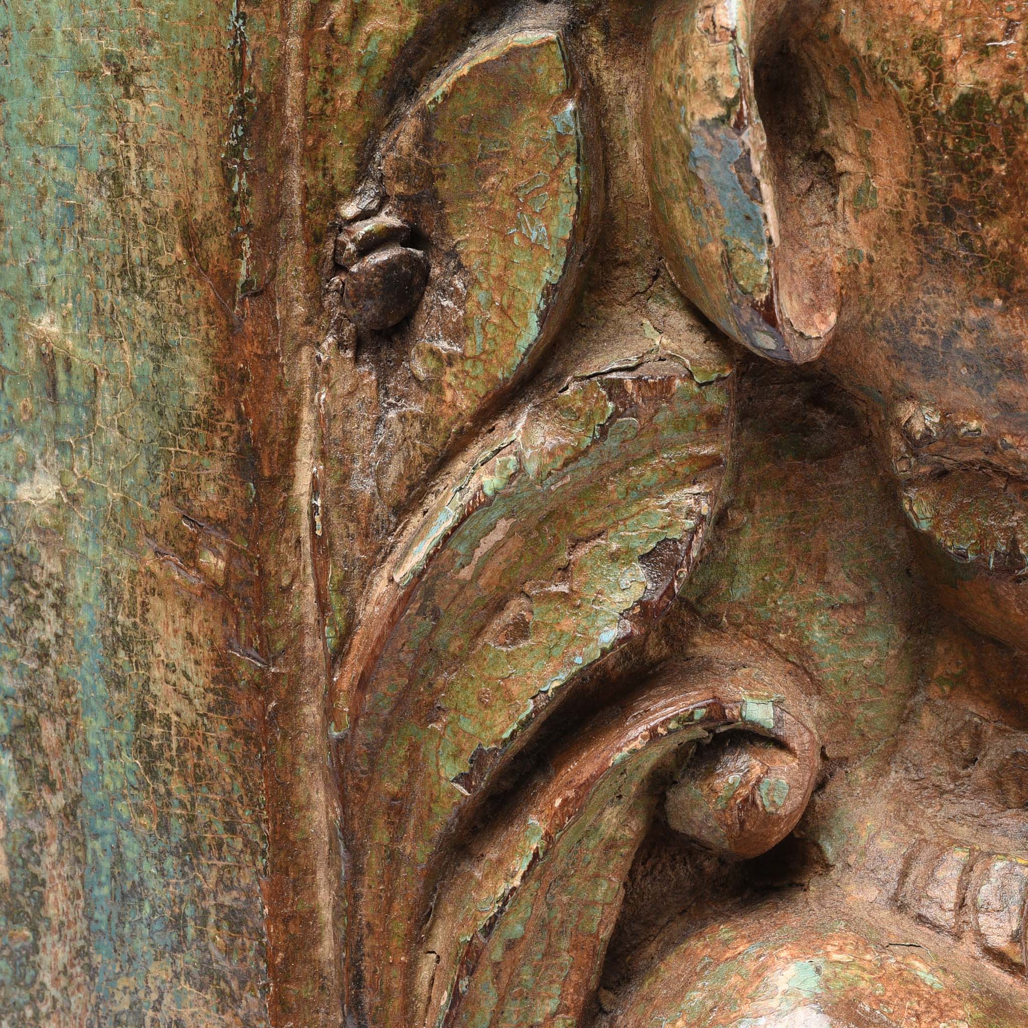 Carved Gujarati Head On Stand - 19thC - Image 6