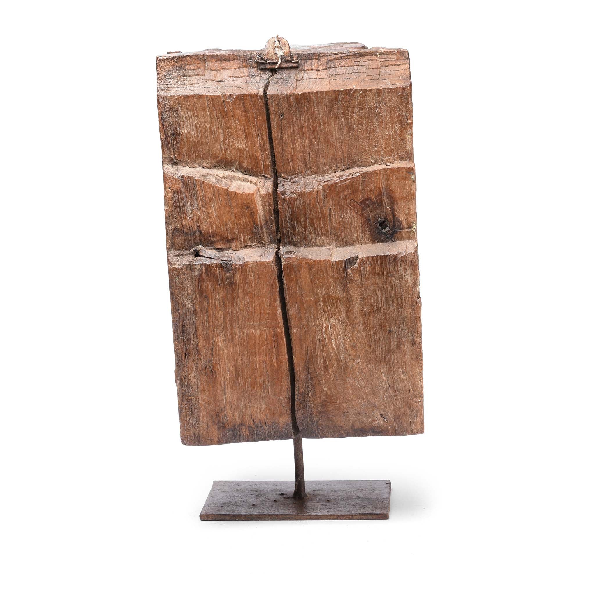 Carved Gujarati Head On Stand - 19thC - Image 7