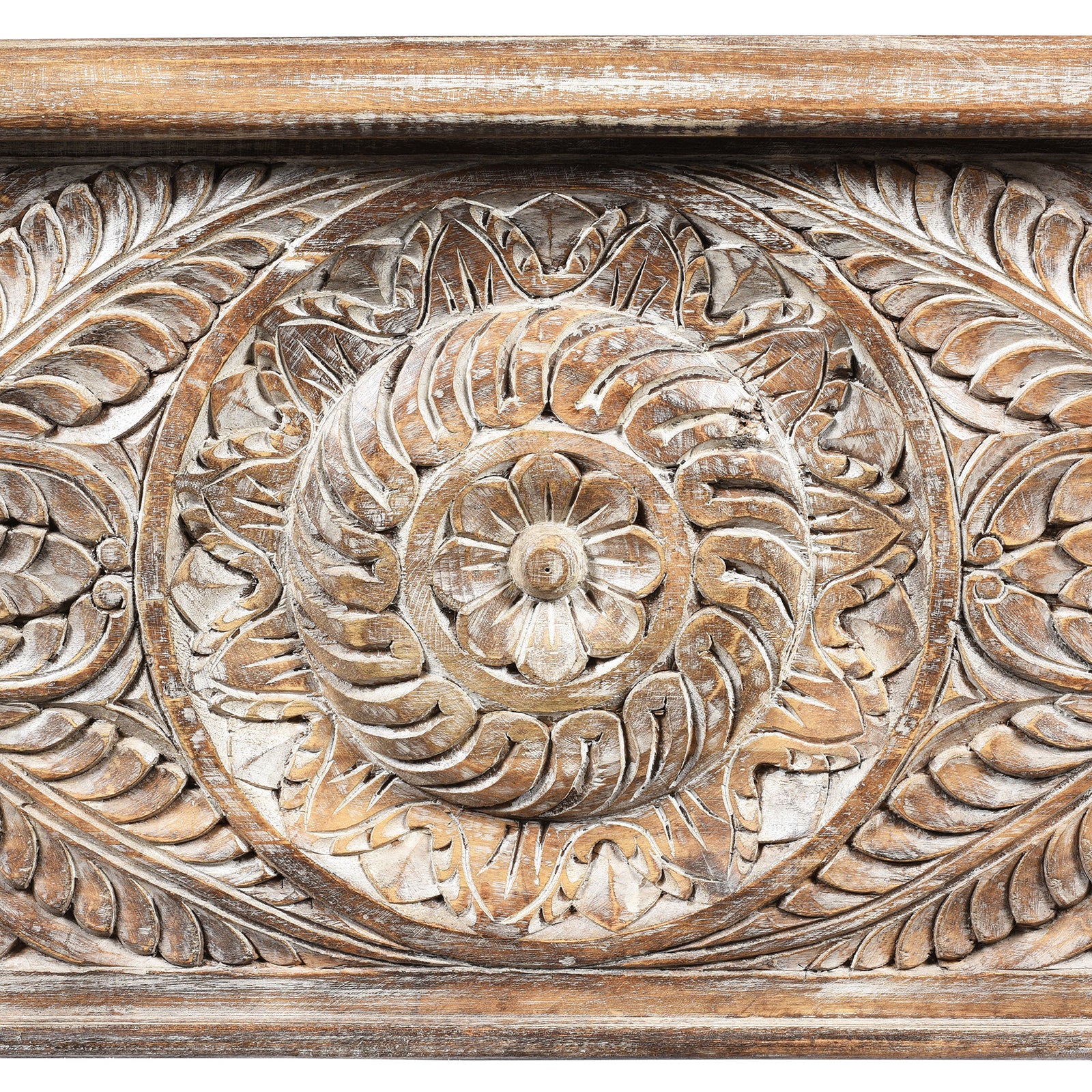 Carved Blanket Chest Made From Painted Teak & Mango Wood - Image 4